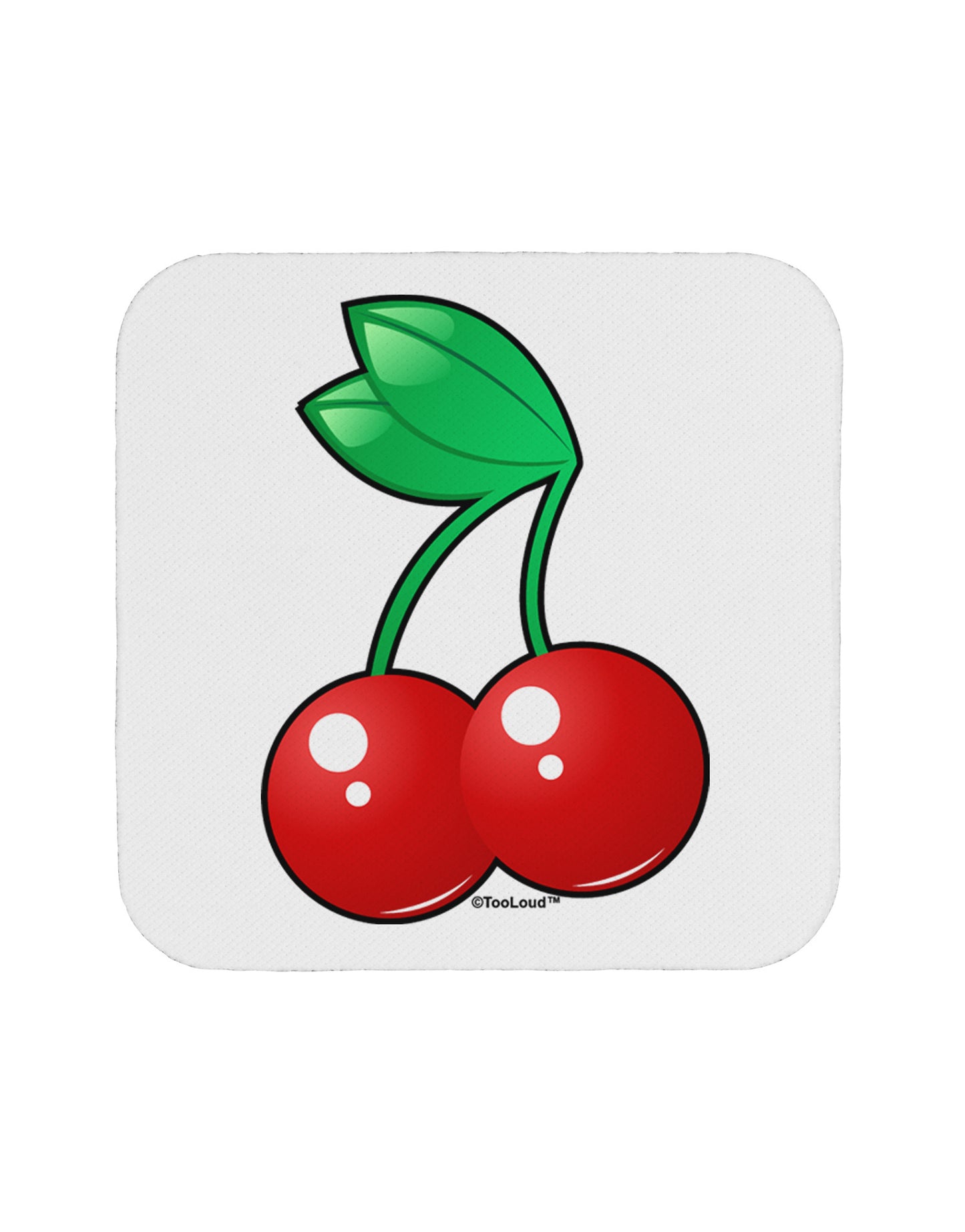 Cherries Coaster-Coasters-TooLoud-White-Davson Sales