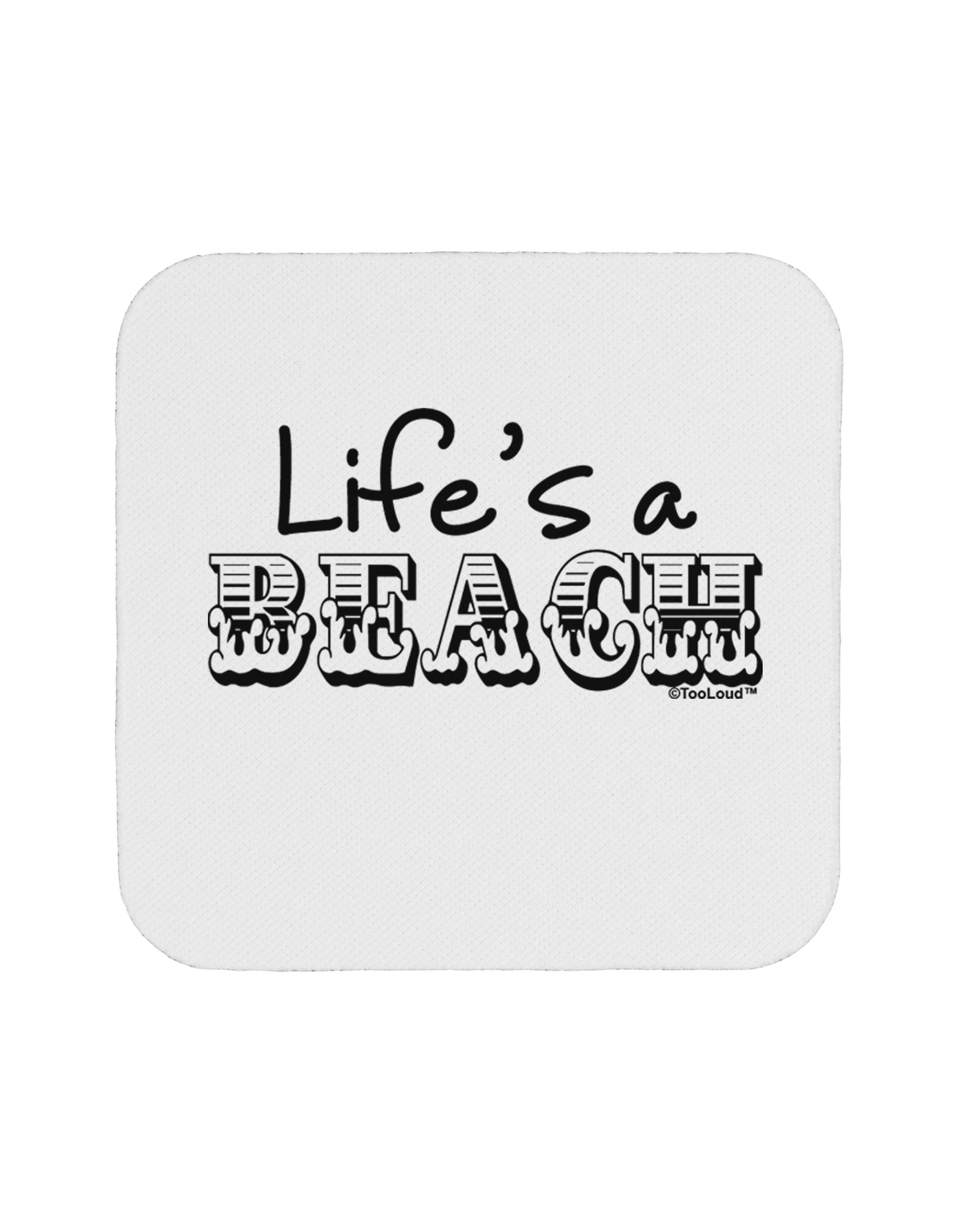Lifes a Beach Coaster by TooLoud-Coasters-TooLoud-White-Davson Sales