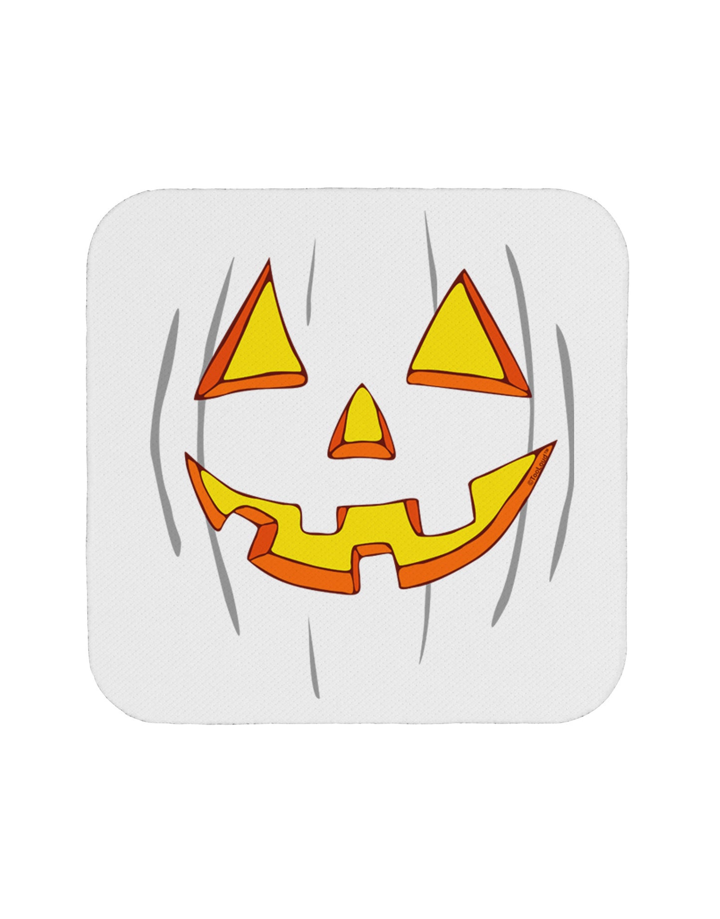 Halloween Glow Smiling Jack O Lantern Coaster-Coasters-TooLoud-White-Davson Sales