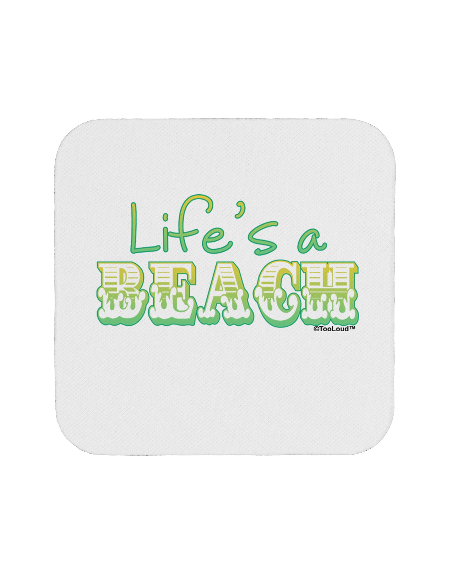 Lifes a Beach Color Coaster by TooLoud-Coasters-TooLoud-White-Davson Sales