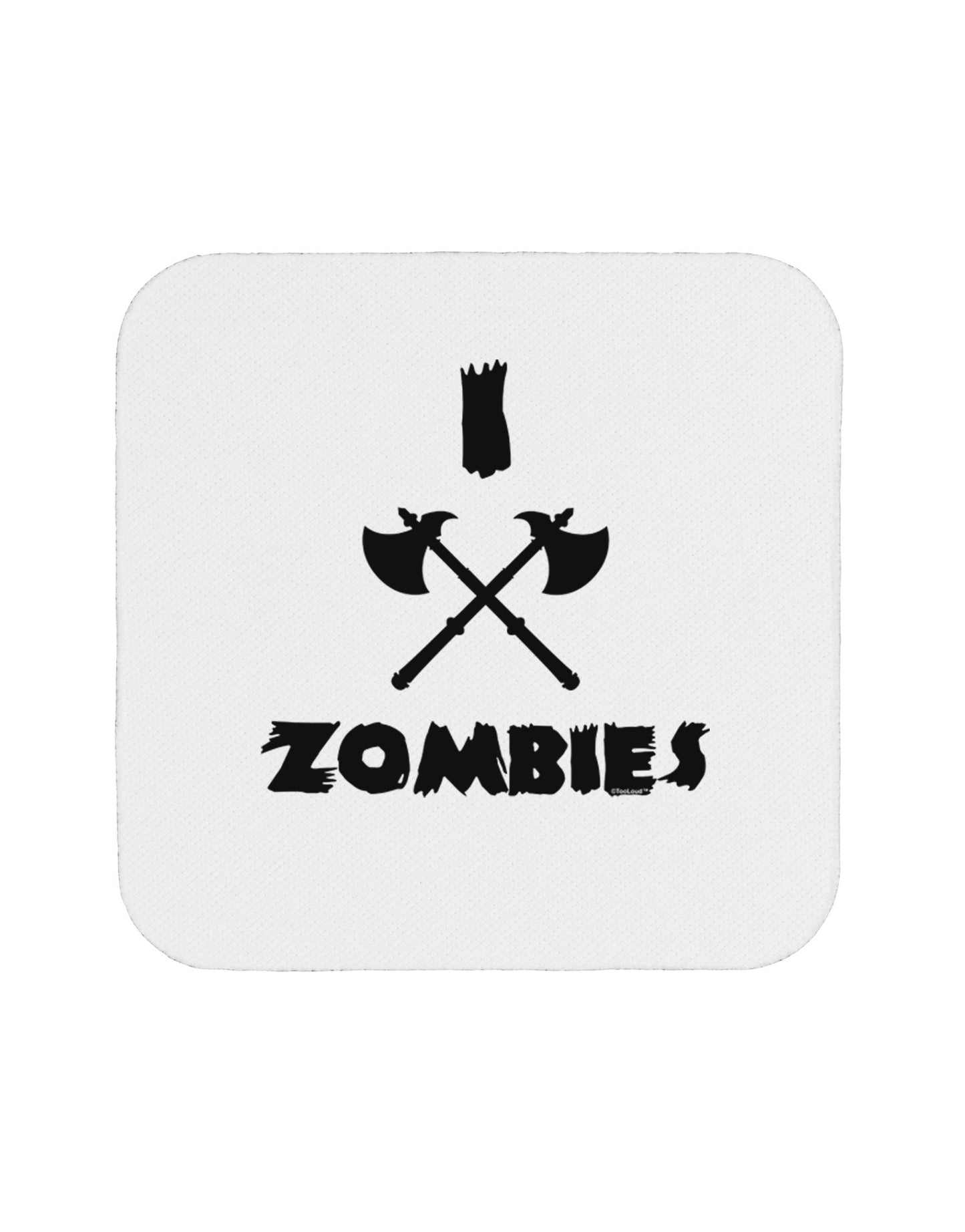 I Axe Zombies - Funny Apocalypse Coaster-Coasters-TooLoud-White-Davson Sales