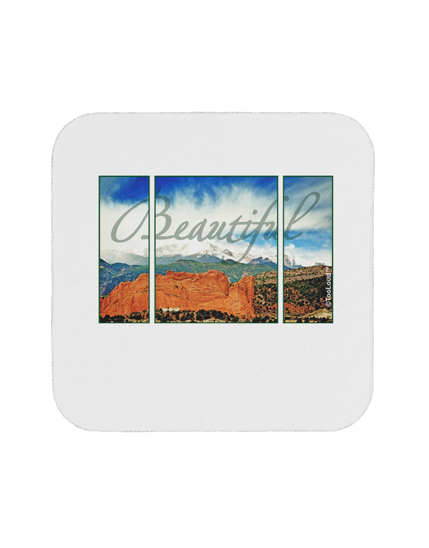 CO Beautiful View Text Coaster-Coasters-TooLoud-1-Davson Sales