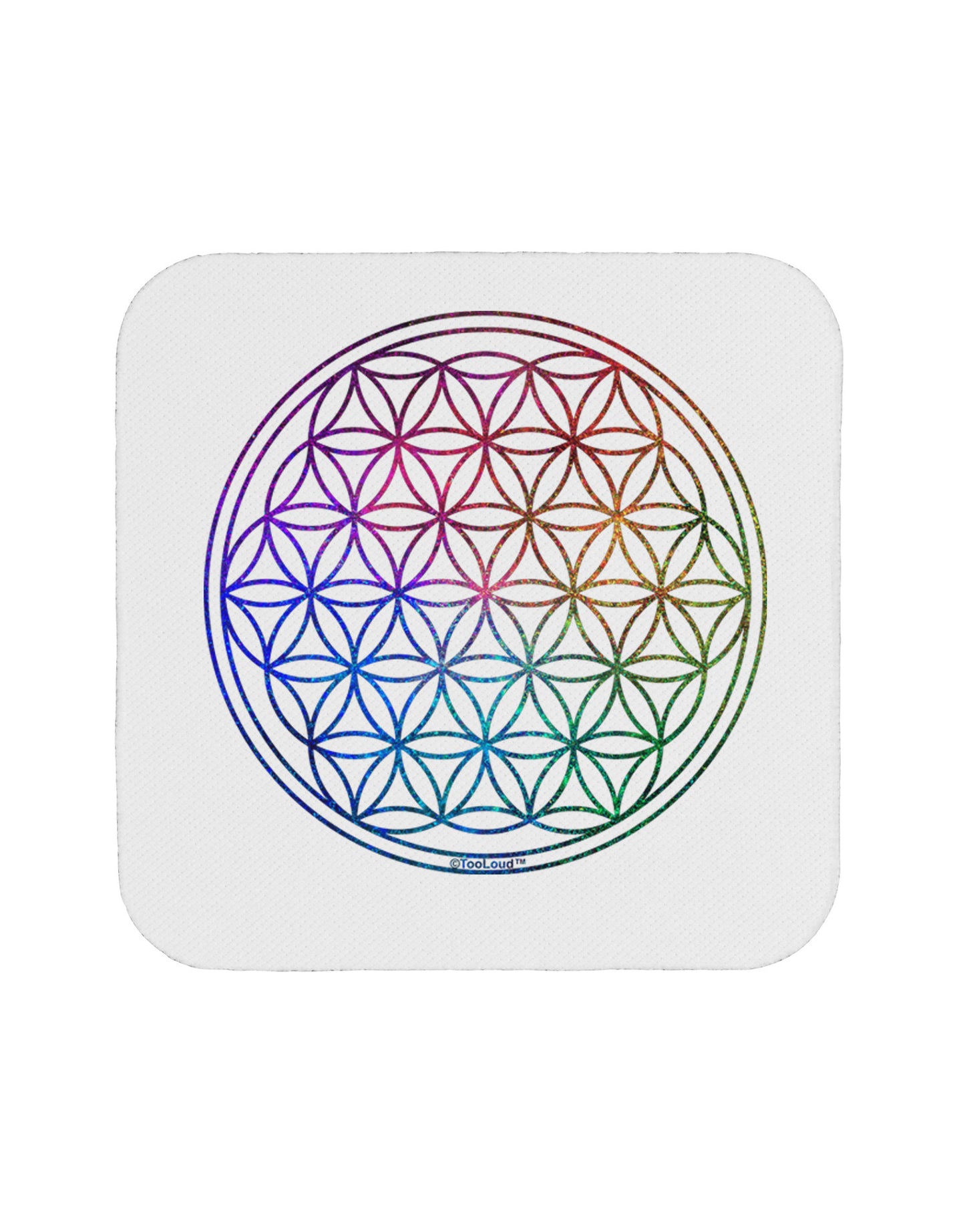 Flower of Life Circle Coaster-Coasters-TooLoud-1-Davson Sales