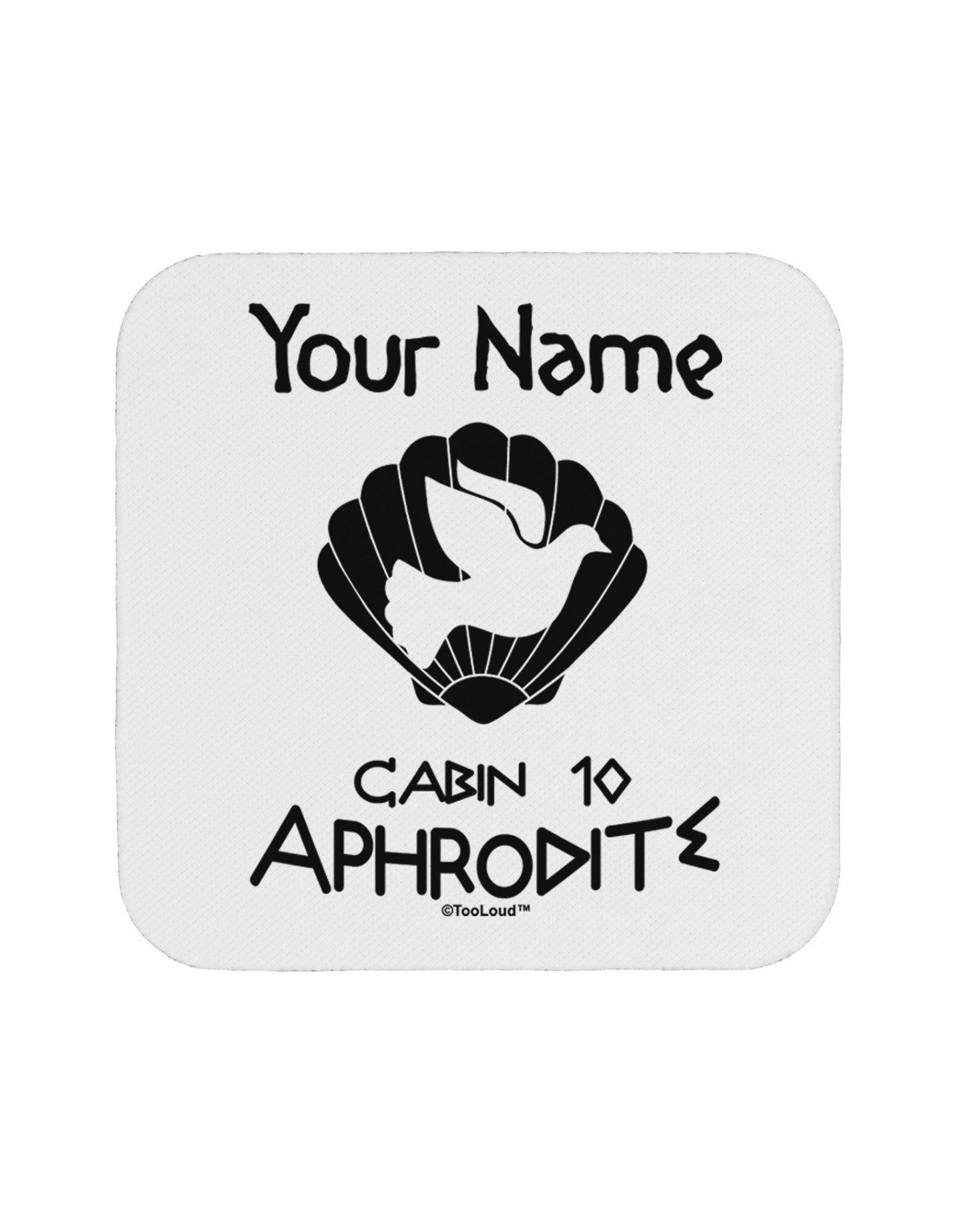 Personalized Cabin 10 Aphrodite Coaster-Coasters-TooLoud-White-Davson Sales