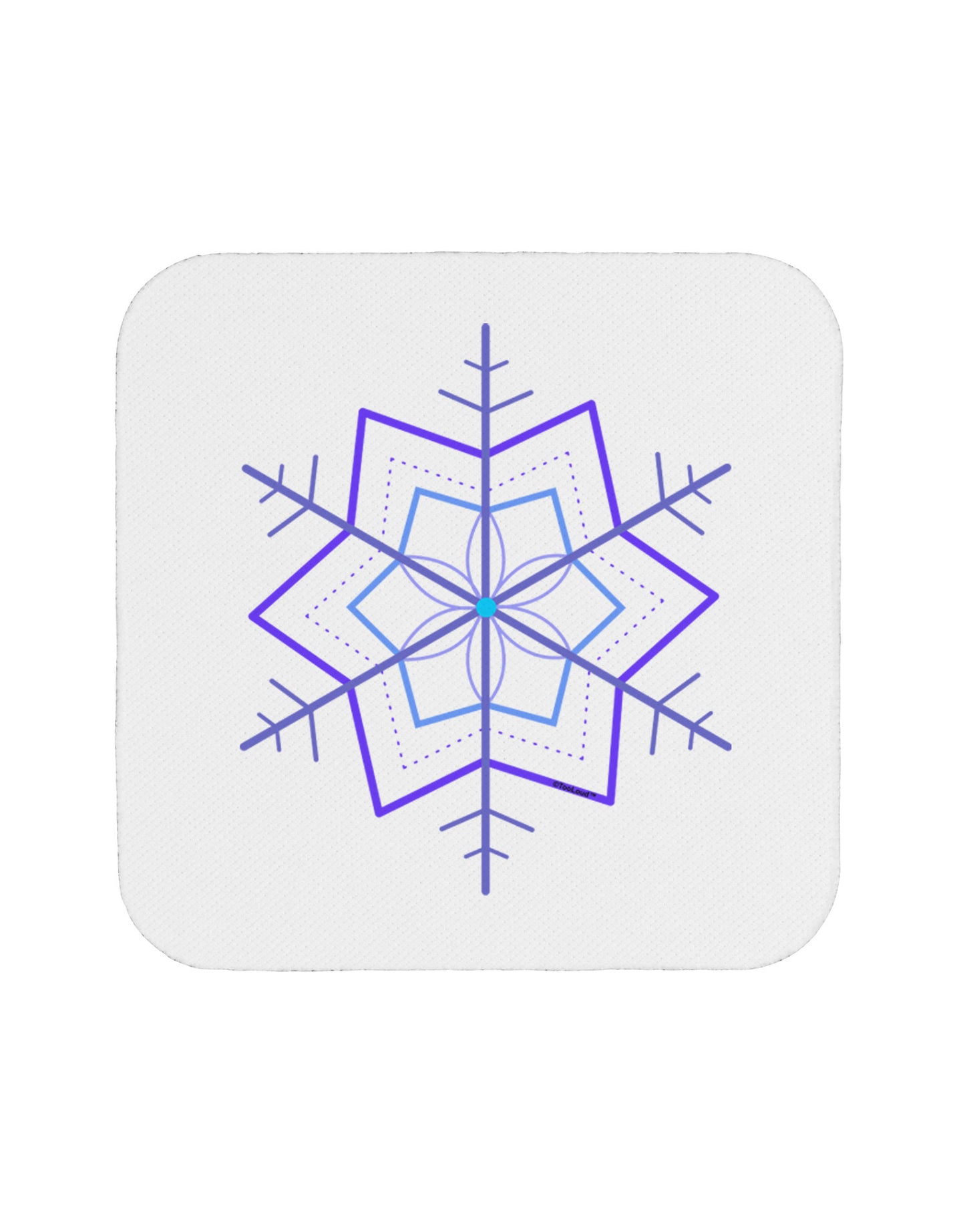 Snowflake Star Christmas Coaster-Coasters-TooLoud-White-Davson Sales
