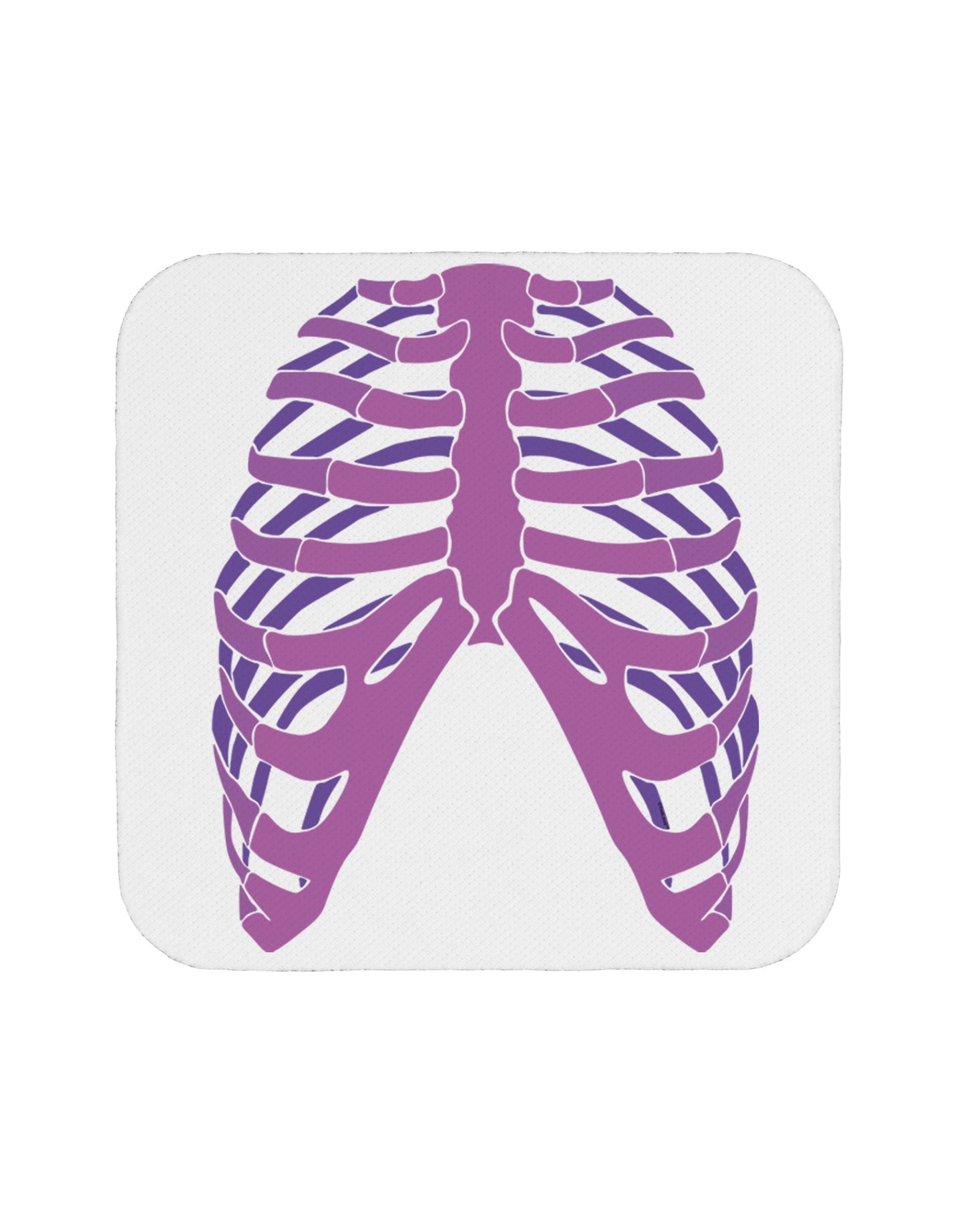 Human Purple Skeleton Bones Ribcage Coaster-Coasters-TooLoud-White-Davson Sales