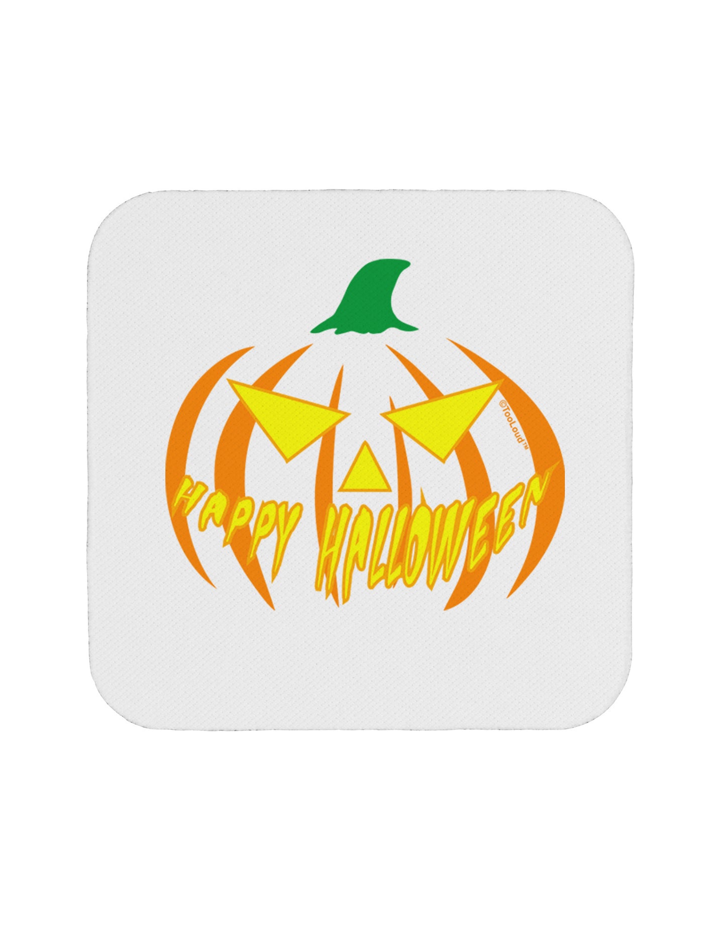 Happy Halloween Jack Yellow Coaster-Coasters-TooLoud-White-Davson Sales