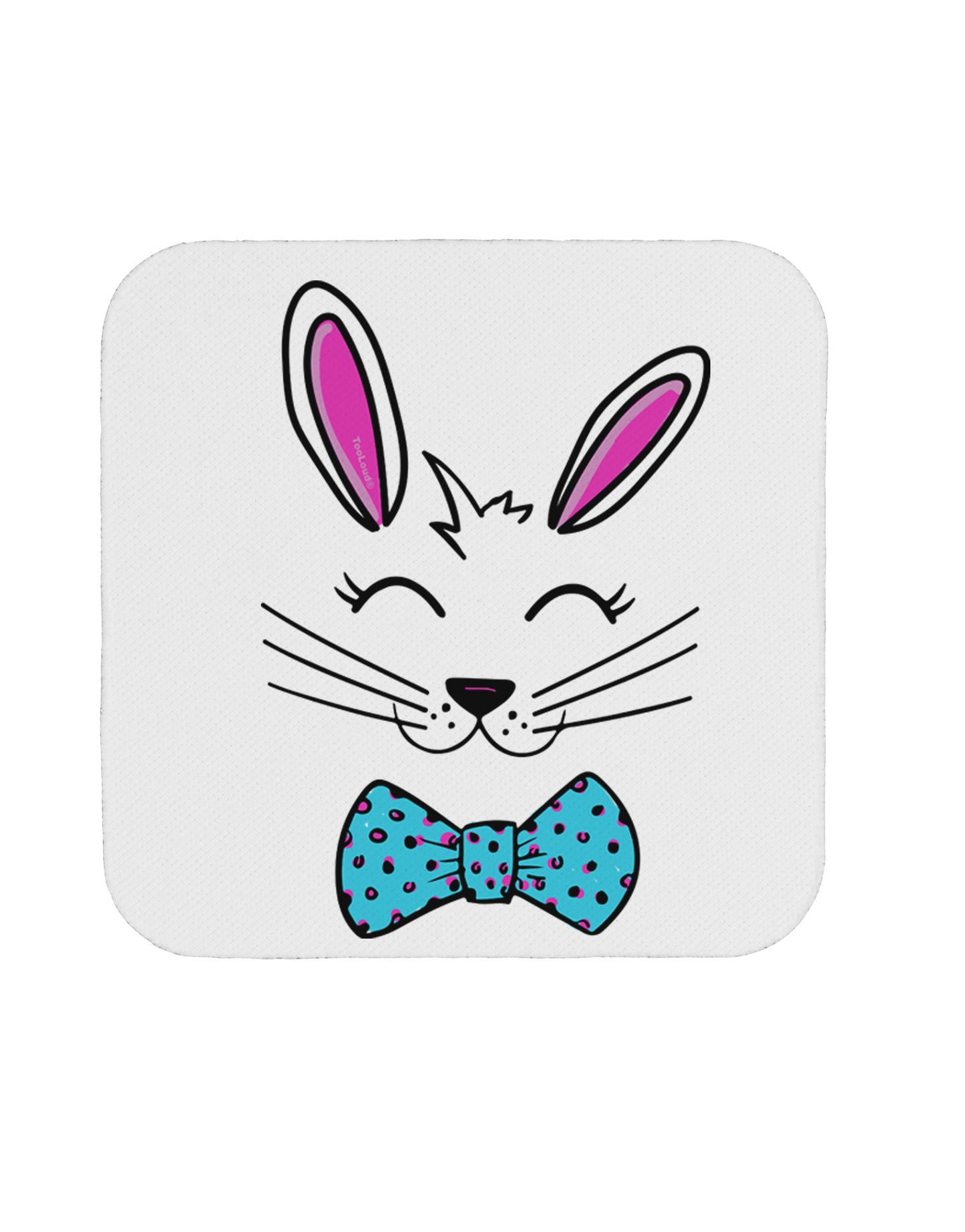 TooLoud Happy Easter Bunny Face Coaster-Coasters-TooLoud-1 Piece-Davson Sales