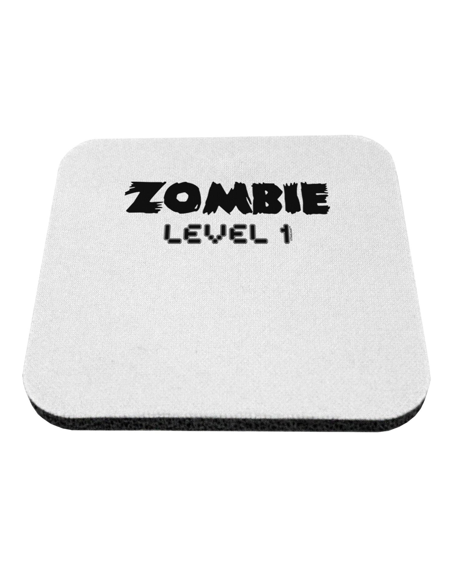 Zombie Level 1 - Funny - Halloween Coaster-Coasters-TooLoud-White-Davson Sales