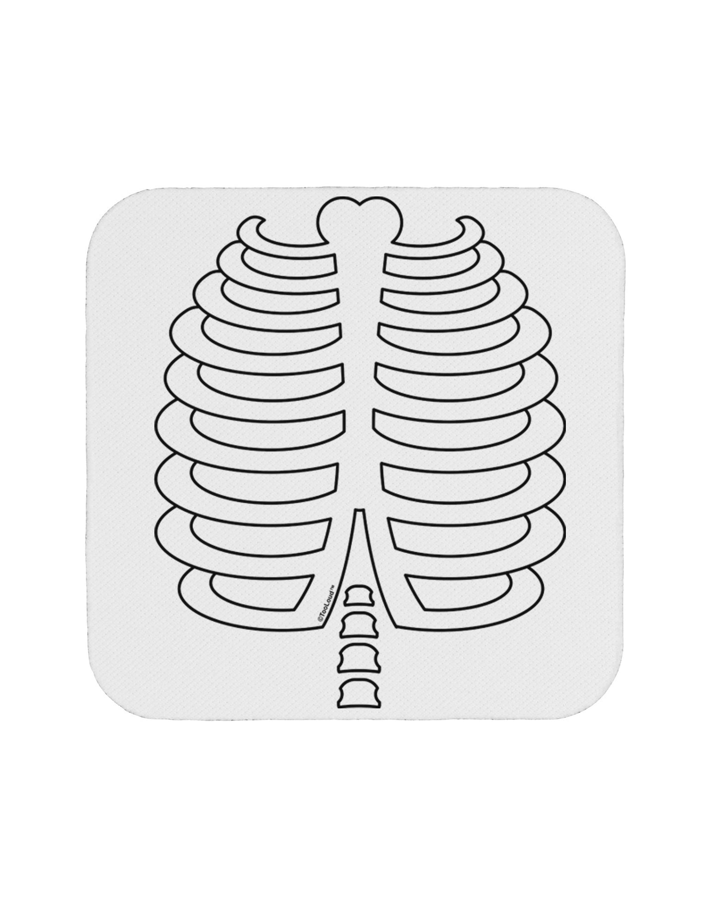 Skeleton Ribcage Halloween Coaster-Coasters-TooLoud-White-Davson Sales