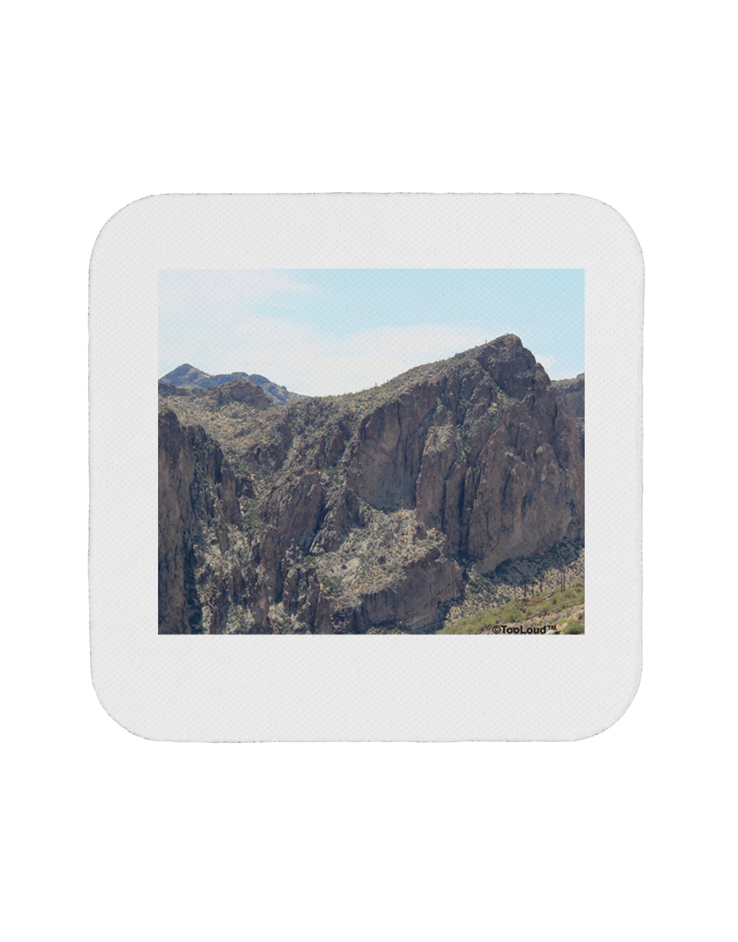 Arizona Saguaro Lake Mountains Coaster-Coasters-TooLoud-White-Davson Sales