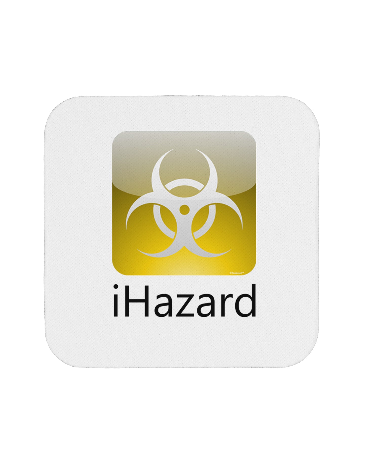 iHazard Logo - Zombie Apocalypse Coaster-Coasters-TooLoud-White-Davson Sales