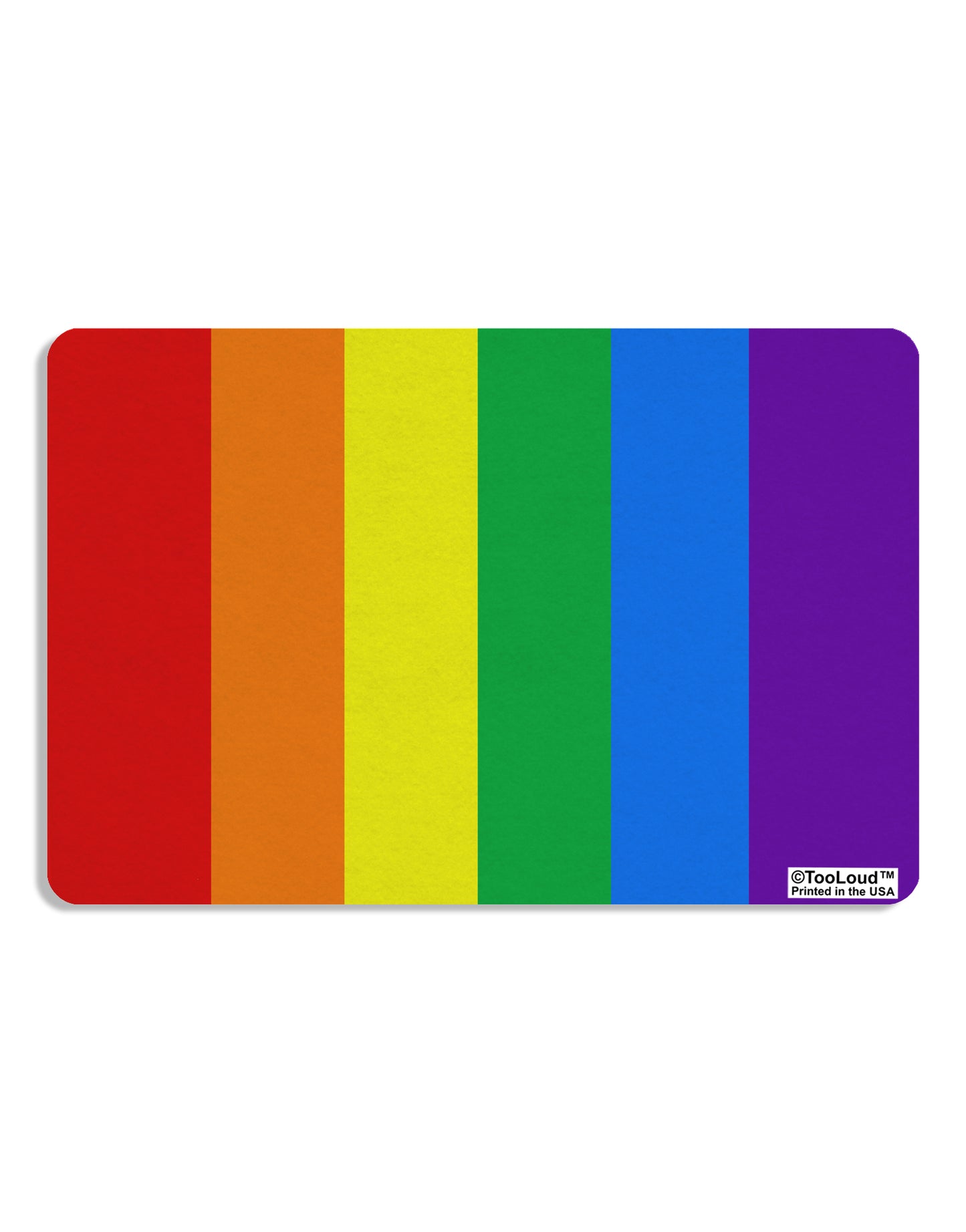 Rainbow Vertical Gay Pride Flag Placemat All Over Print by TooLoud Set of 4 Placemats-Placemat-TooLoud-White-Davson Sales