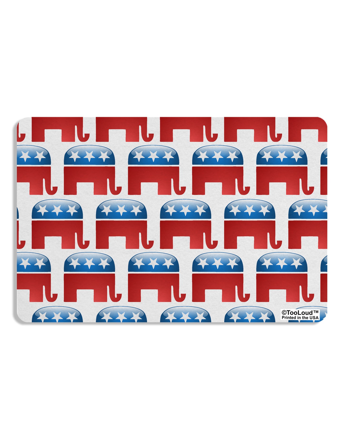 Republican Symbol All Over Placemat All Over Print Set of 4 Placemats-Placemat-TooLoud-White-Davson Sales