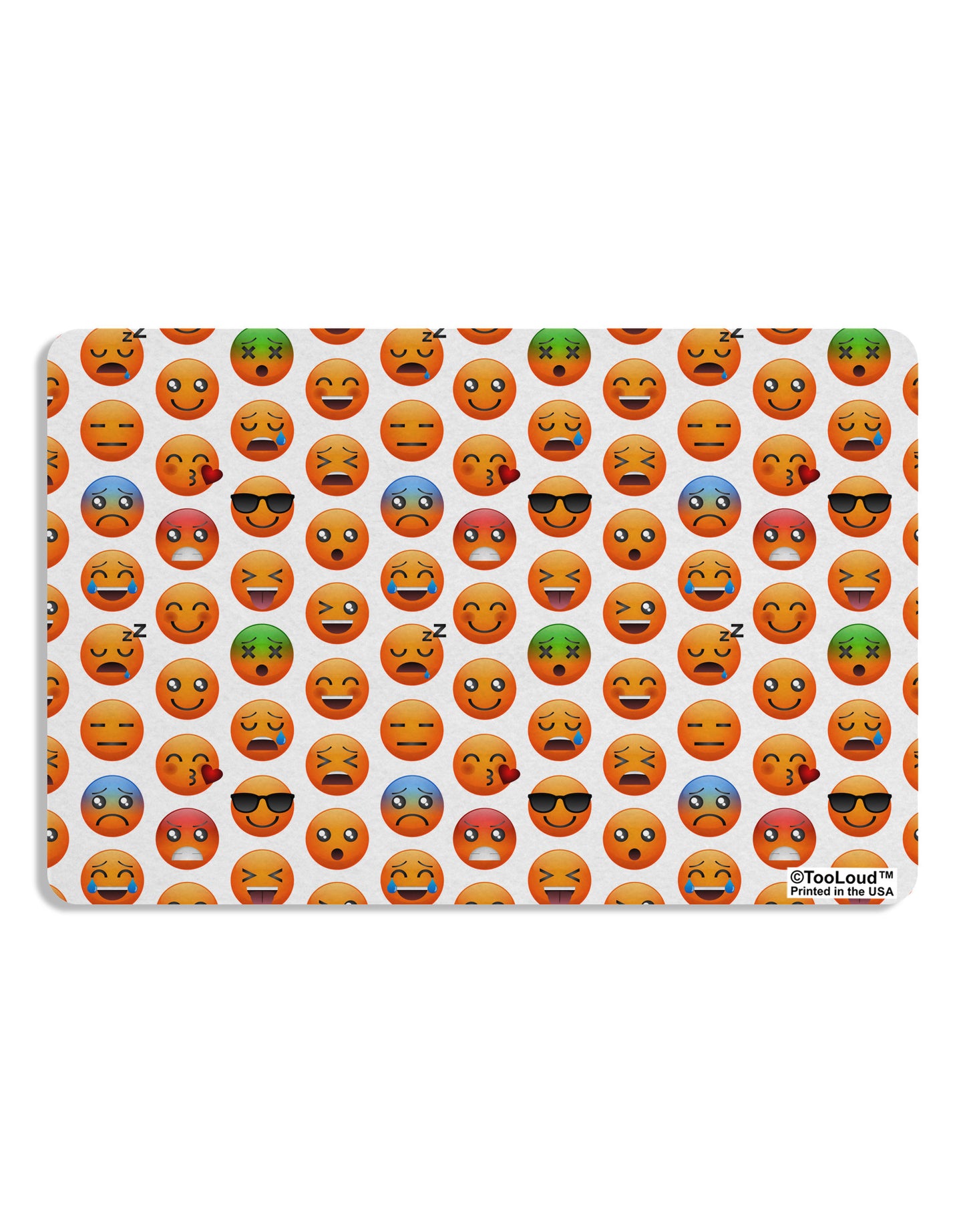 Lots Of Emojis AOP Placemat All Over Print Set of 4 Placemats-Placemat-TooLoud-White-Davson Sales