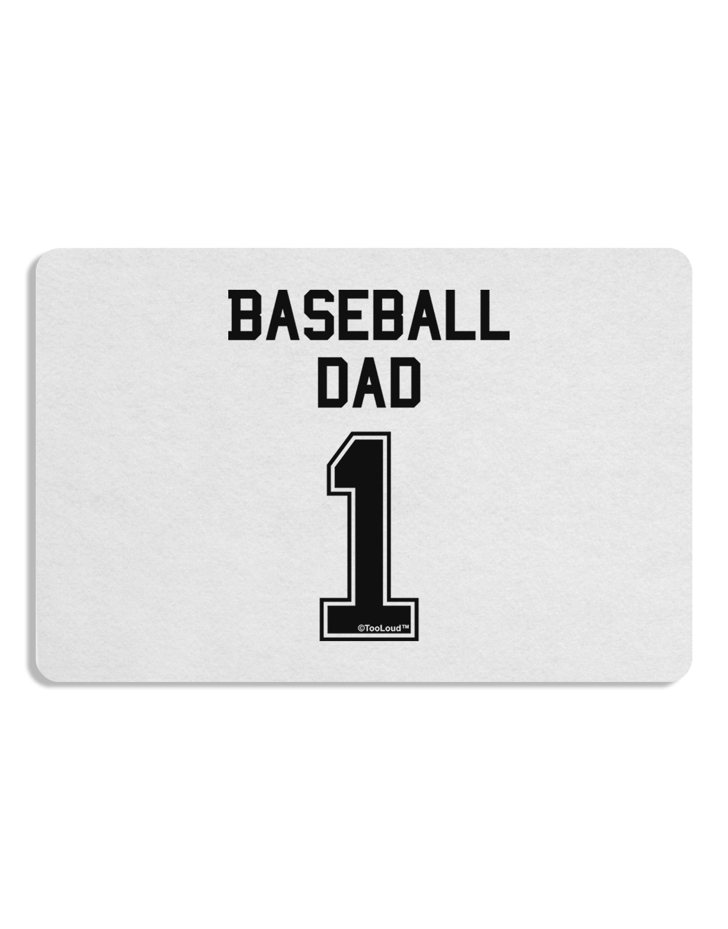 Baseball Dad Jersey Placemat by TooLoud Set of 4 Placemats-Placemat-TooLoud-White-Davson Sales