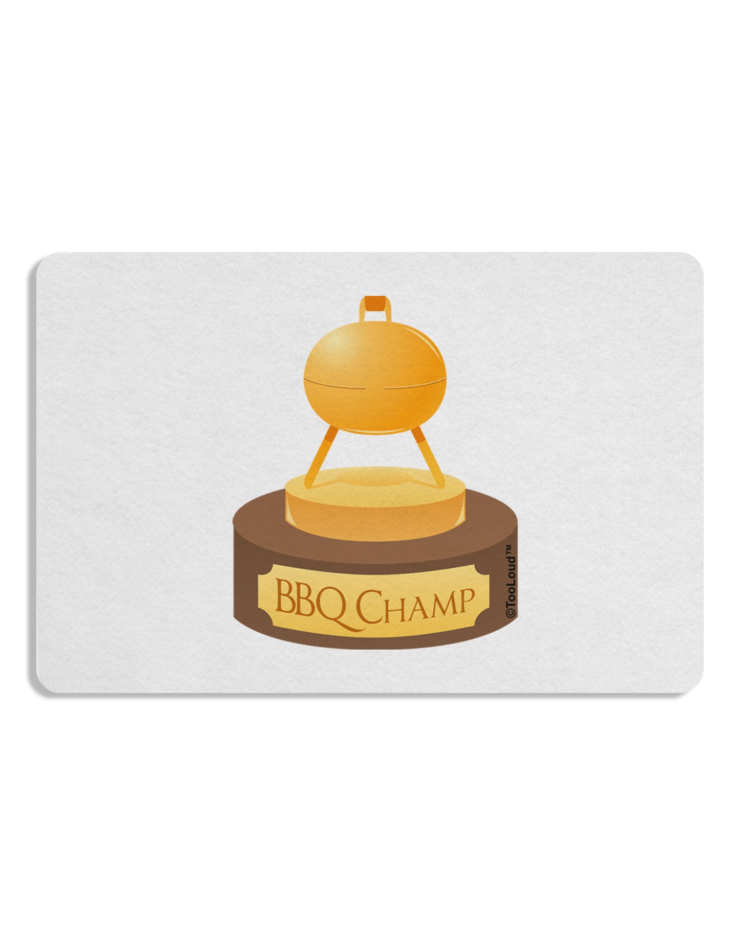 BBQ Champ - Golden Grill Trophy Placemat by TooLoud Set of 4 Placemats-Placemat-TooLoud-White-Davson Sales