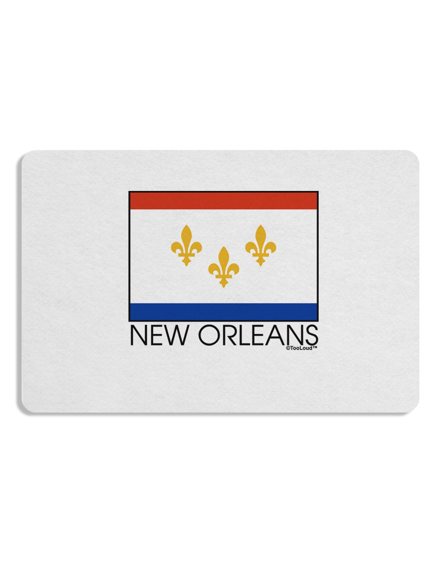 New Orleans Louisiana Flag Text Placemat Set of 4 Placemats-Placemat-TooLoud-White-Davson Sales