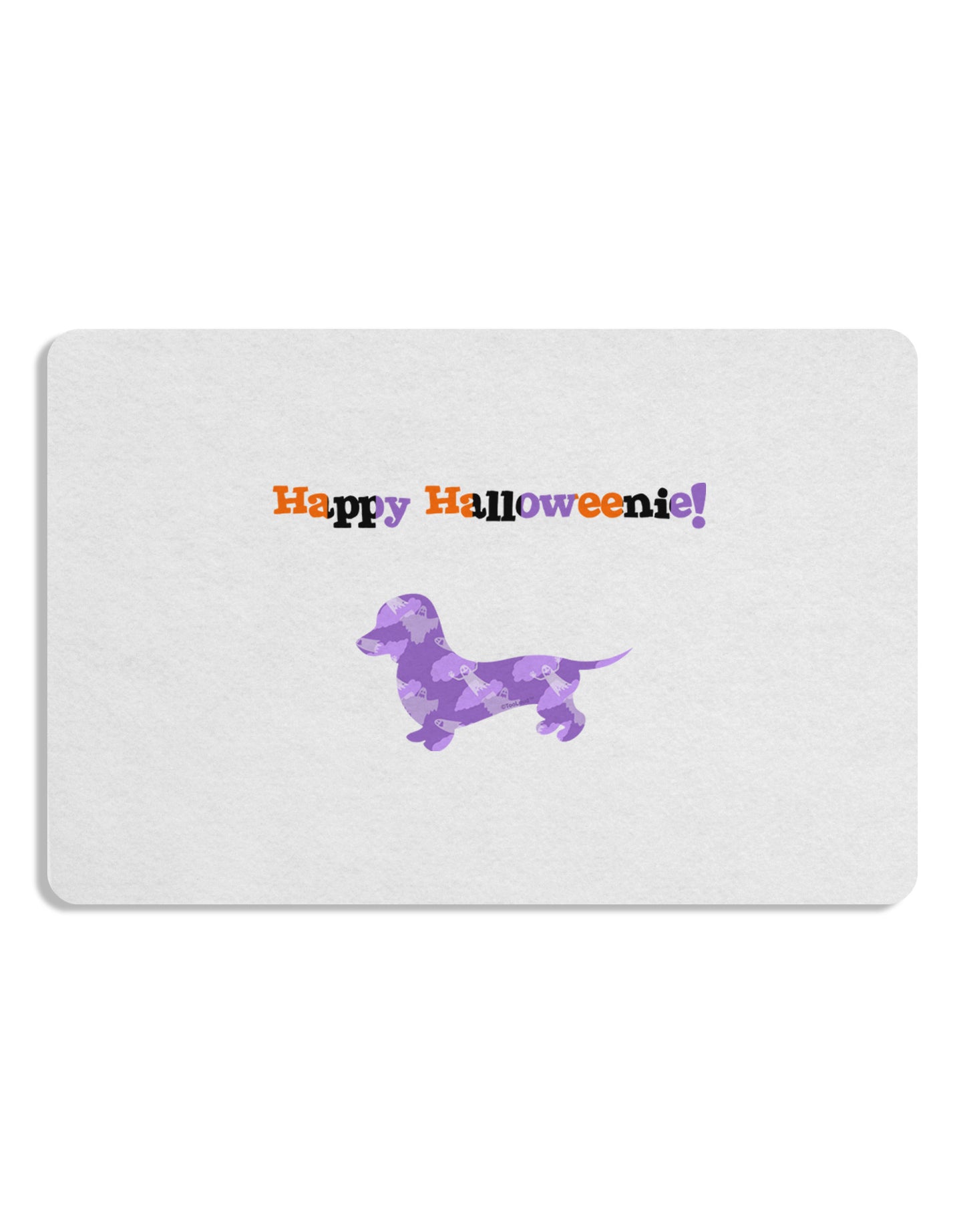 Happy Halloweenie Doxie Dog Halloween 12 x 18 Placemat Set of 4 Placemats-Placemat-TooLoud-White-Davson Sales