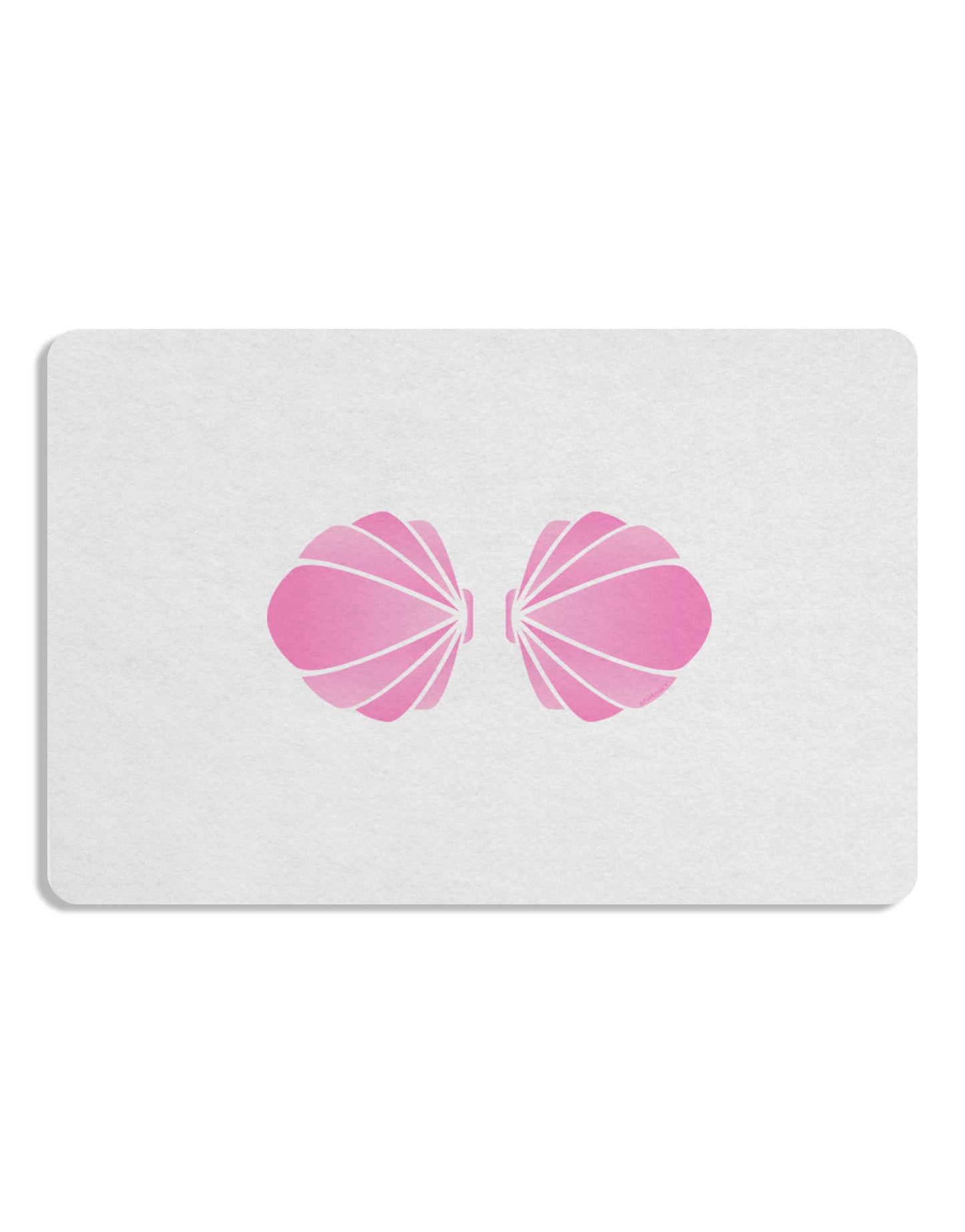 Easy Mermaid Costume Pink Shells - Halloween 12 x 18 Placemat Set of 4 Placemats-Placemat-TooLoud-White-Davson Sales