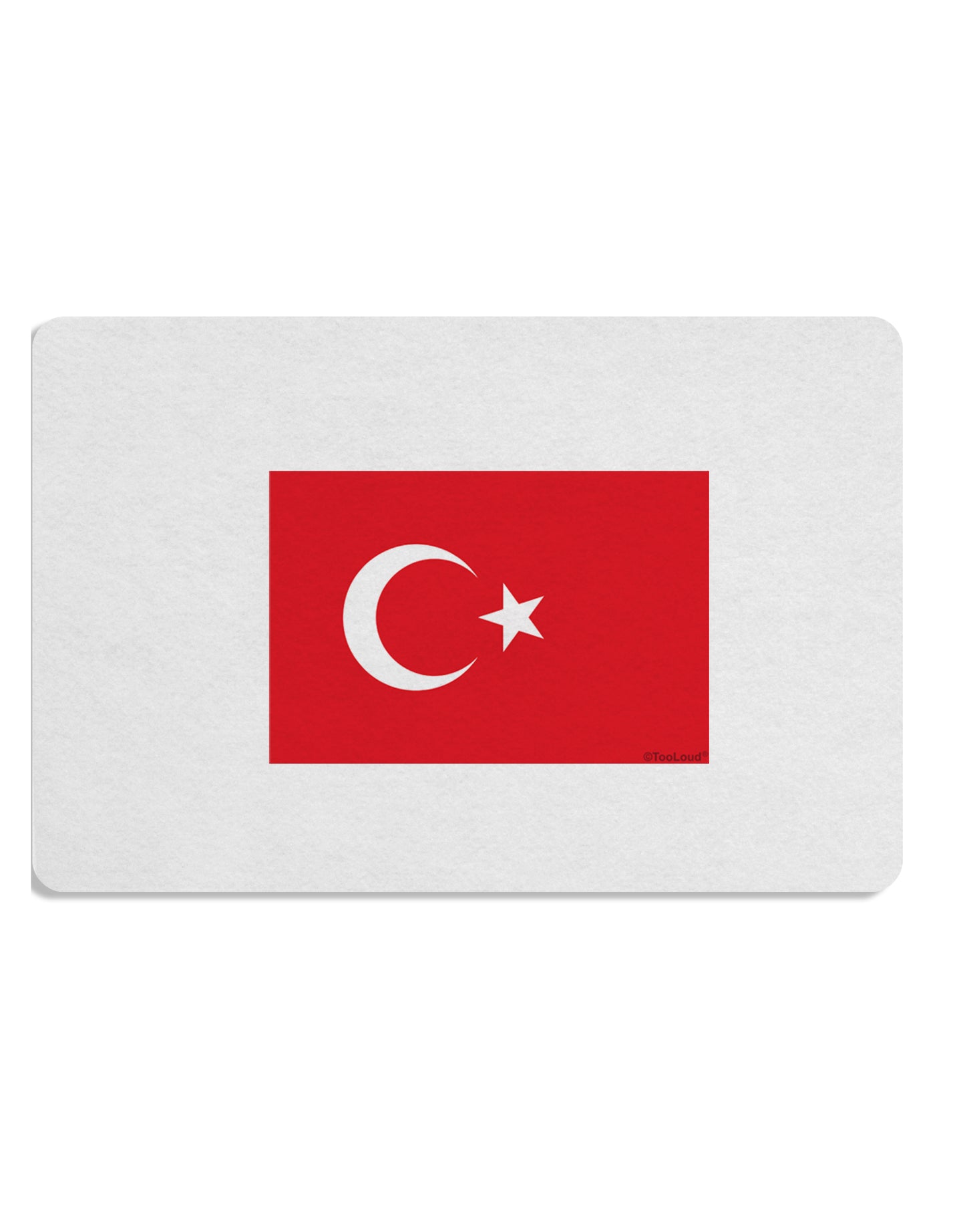 Turkey Flag Placemat by TooLoud Set of 4 Placemats-Placemat-TooLoud-White-Davson Sales
