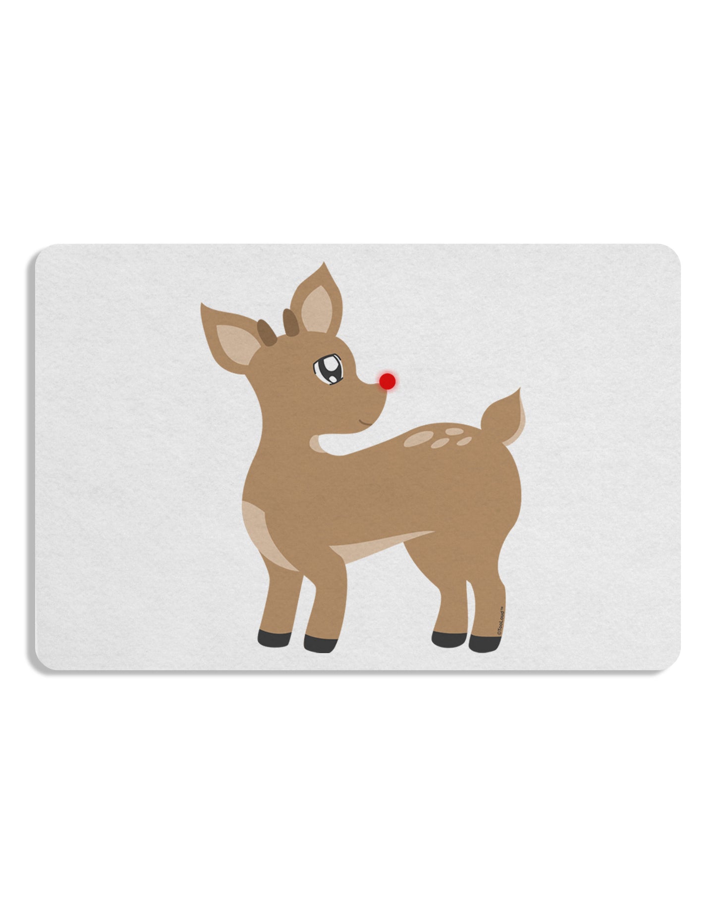 Cute Little Rudolph the Reindeer - Christmas 12 x 18 Placemat by TooLoud Set of 4 Placemats-Placemat-TooLoud-White-Davson Sales