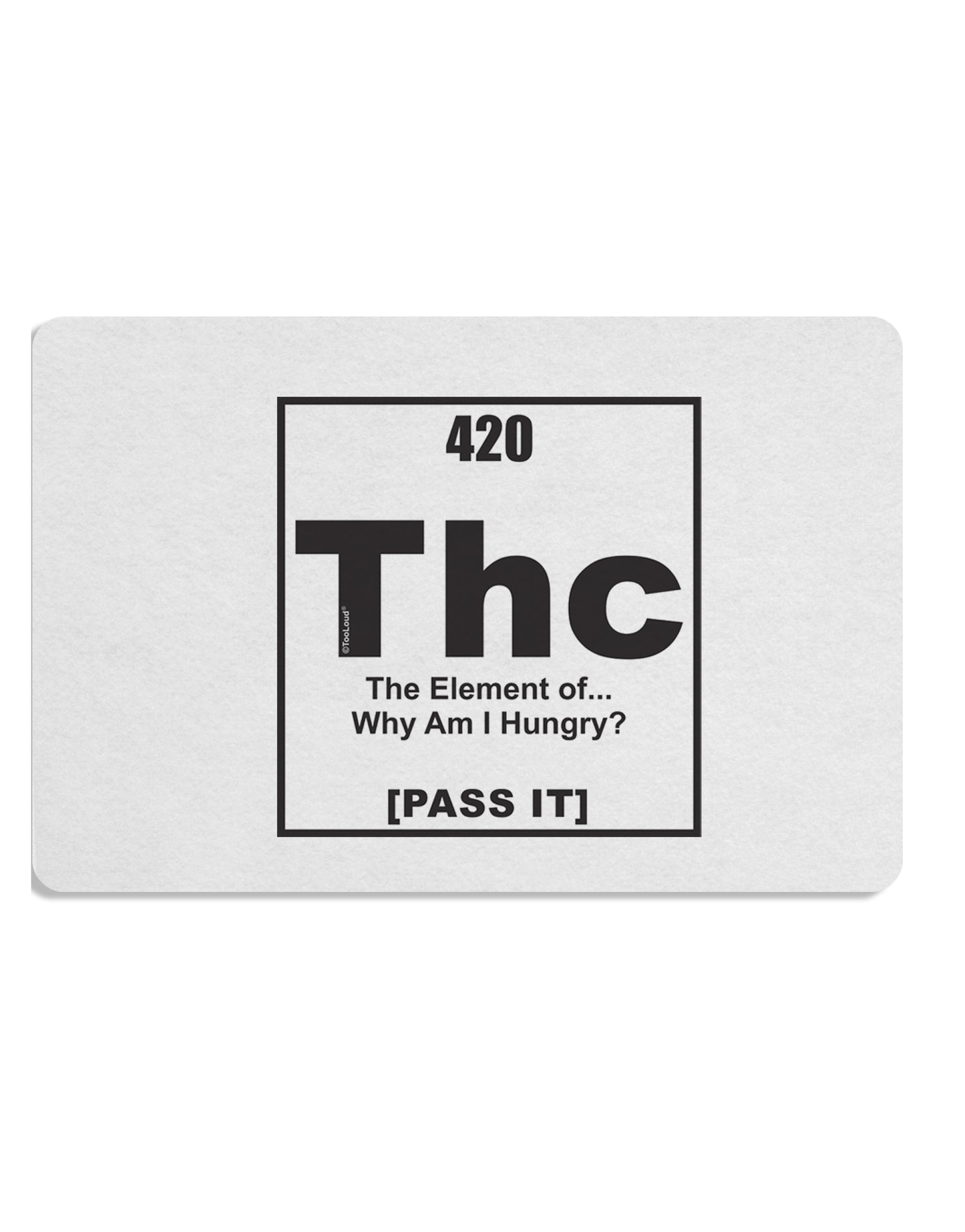 420 Element THC Funny Stoner Placemat by TooLoud Set of 4 Placemats-Placemat-TooLoud-White-Davson Sales