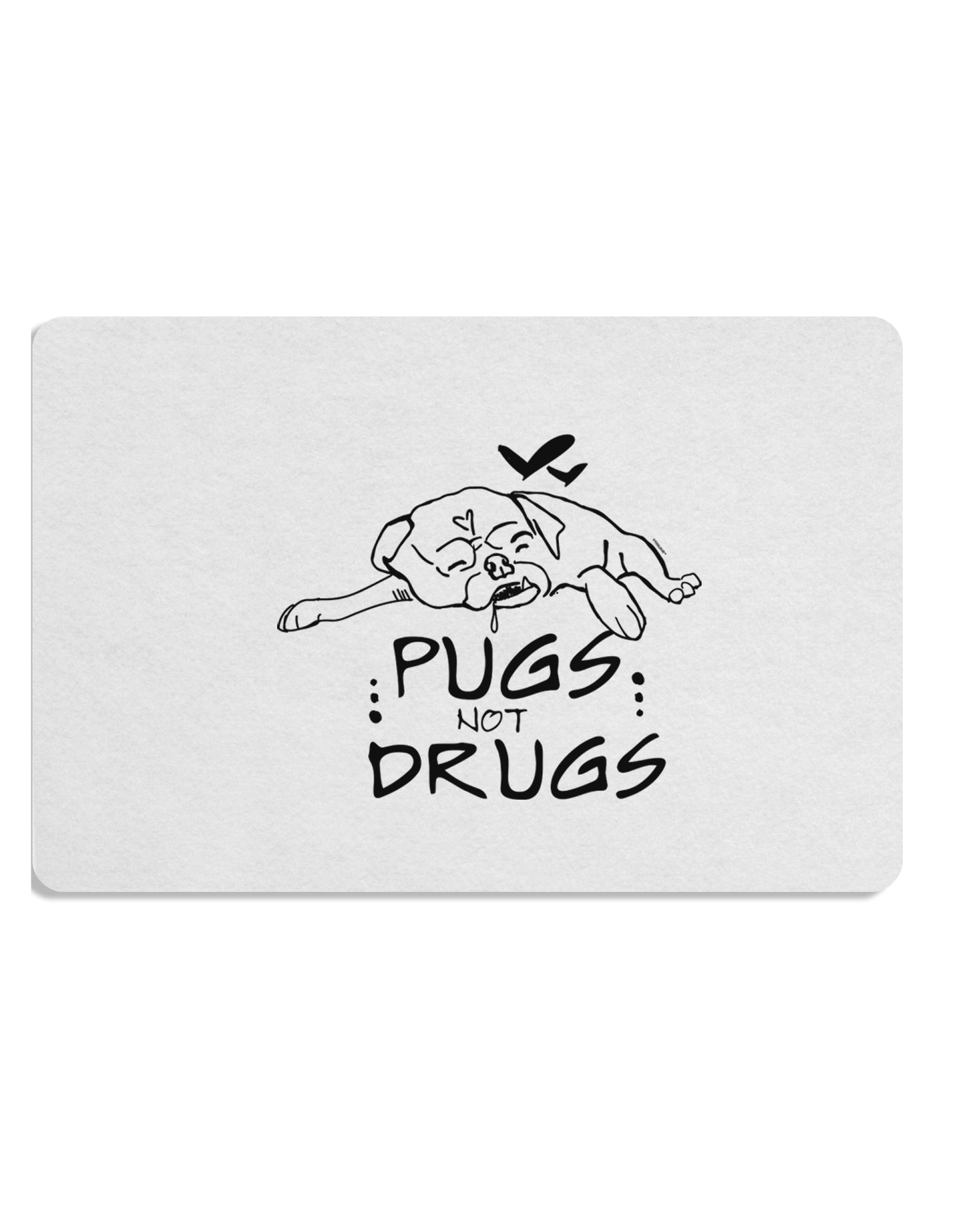 TooLoud Pugs Not Drugs Placemat Set of 4 Placemats Multi-pack-Placemat-TooLoud-Davson Sales