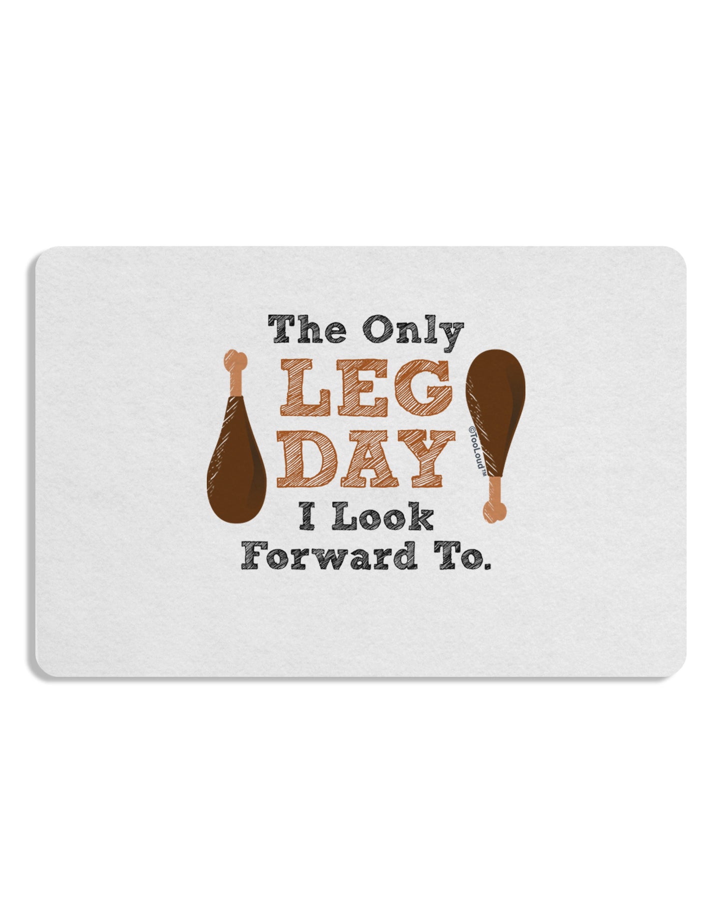 Leg Day - Turkey Leg Placemat Set of 4 Placemats-Placemat-TooLoud-White-Davson Sales