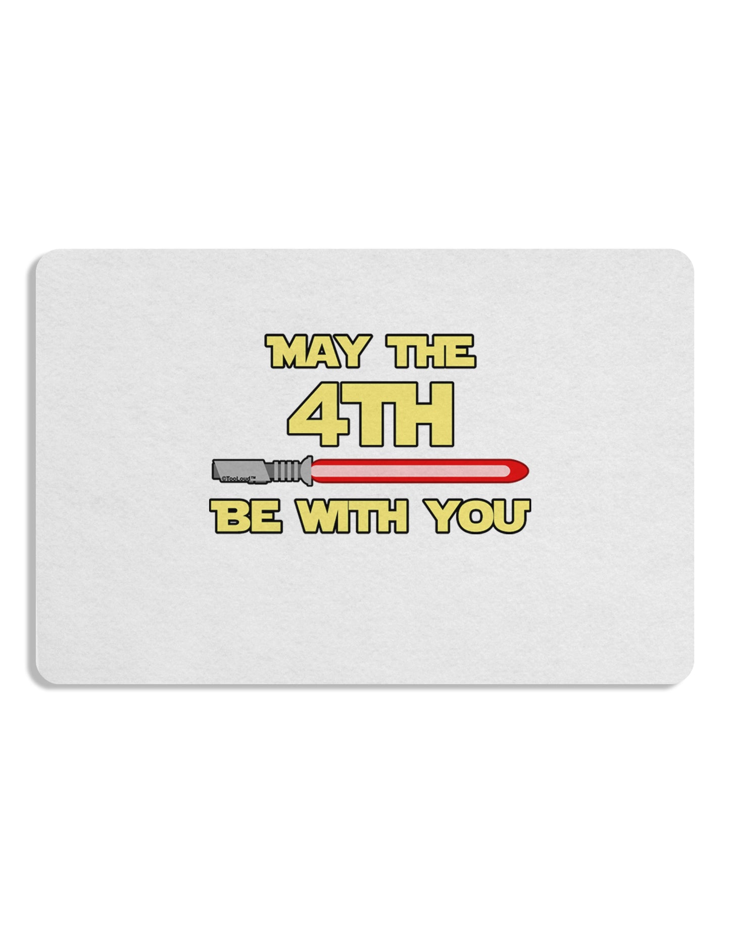 4th Be With You Beam Sword Placemat by TooLoud Set of 4 Placemats-Placemat-TooLoud-White-Davson Sales