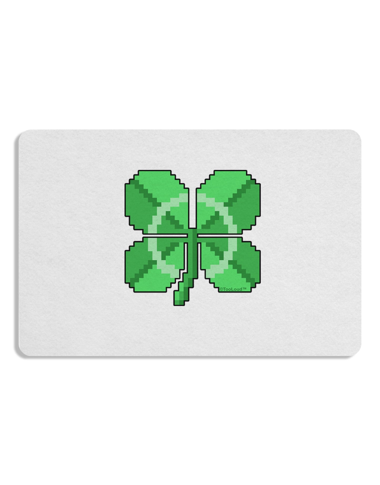 Pixel Four Leaf Clover Placemat Set of 4 Placemats-Placemat-TooLoud-White-Davson Sales