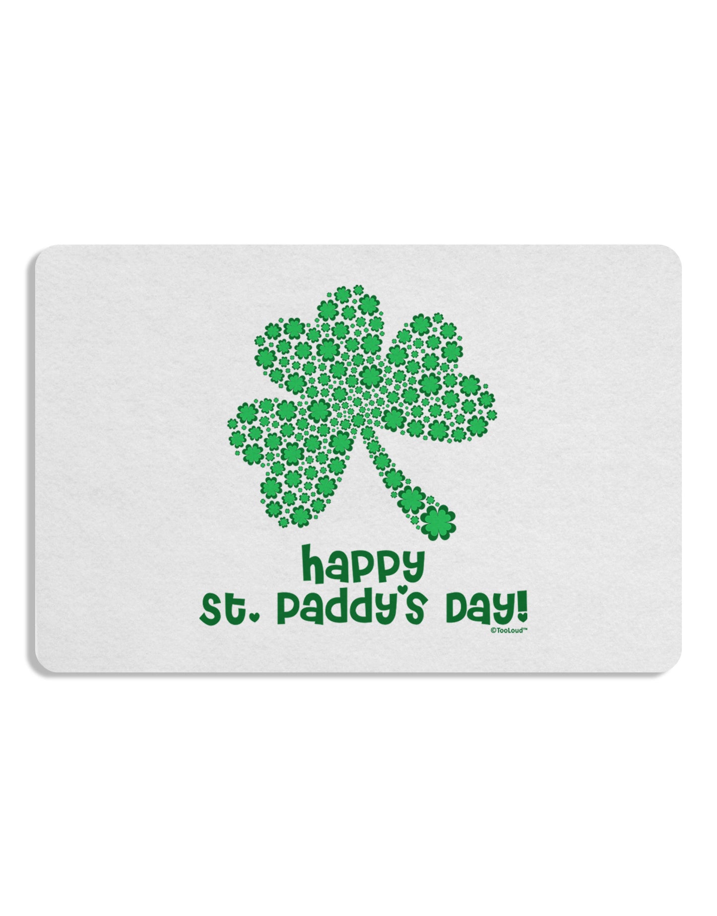 Happy St. Paddy's Day Shamrock Design Placemat by TooLoud Set of 4 Placemats-Placemat-TooLoud-White-Davson Sales
