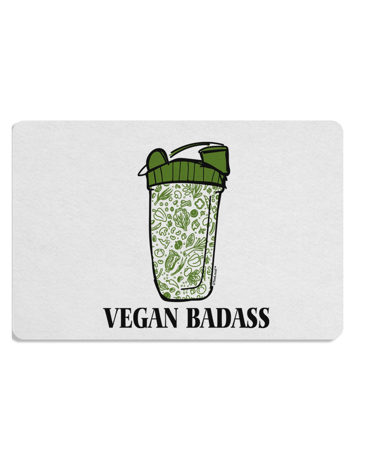 TooLoud Vegan Badass Blender Bottle Placemat Set of 4 Placemats Multi-pack-Placemat-TooLoud-Davson Sales