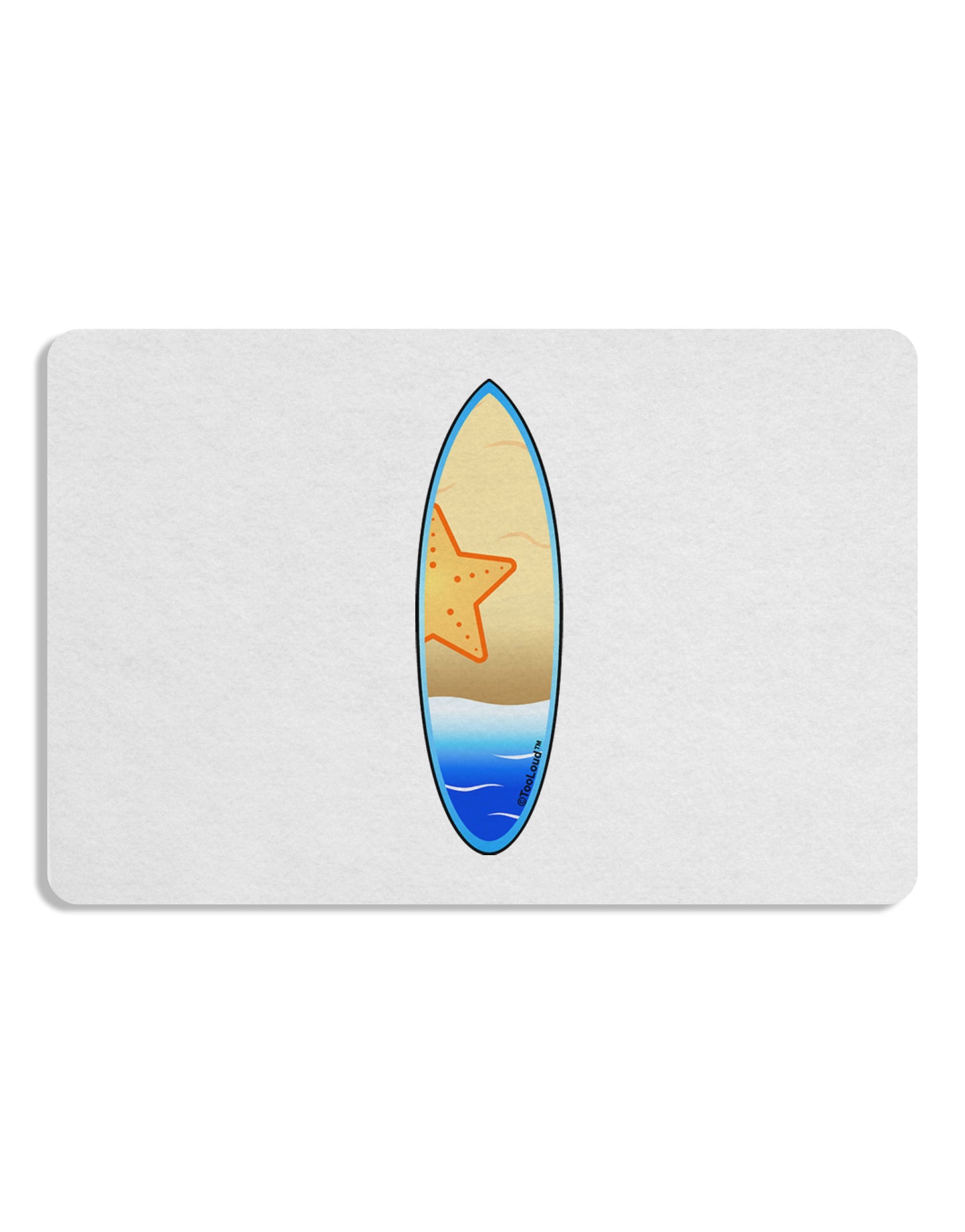 Starfish Surfboard Placemat by TooLoud Set of 4 Placemats-Placemat-TooLoud-White-Davson Sales