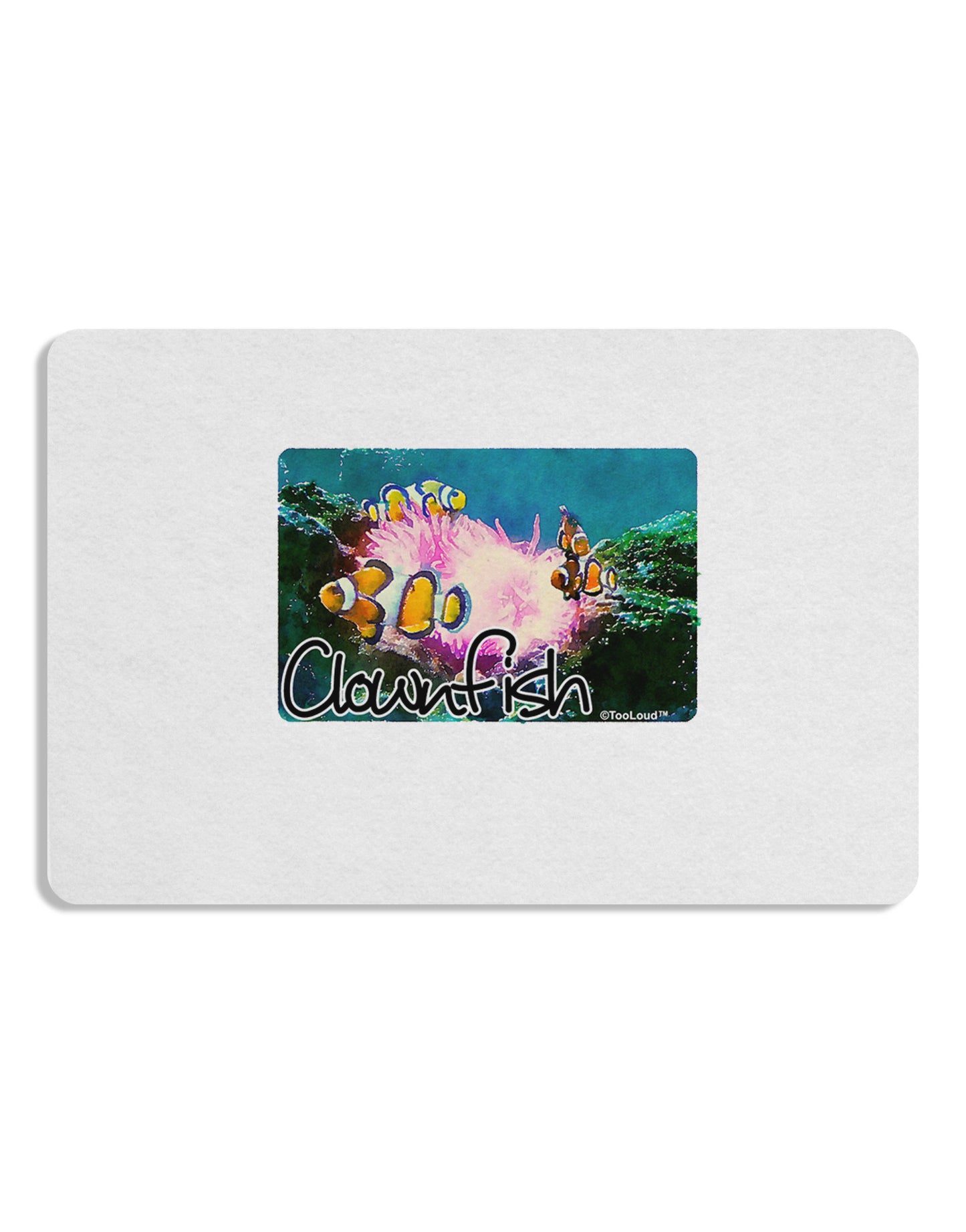 Clownfish Watercolor Text Placemat Set of 4 Placemats-Placemat-TooLoud-White-Davson Sales