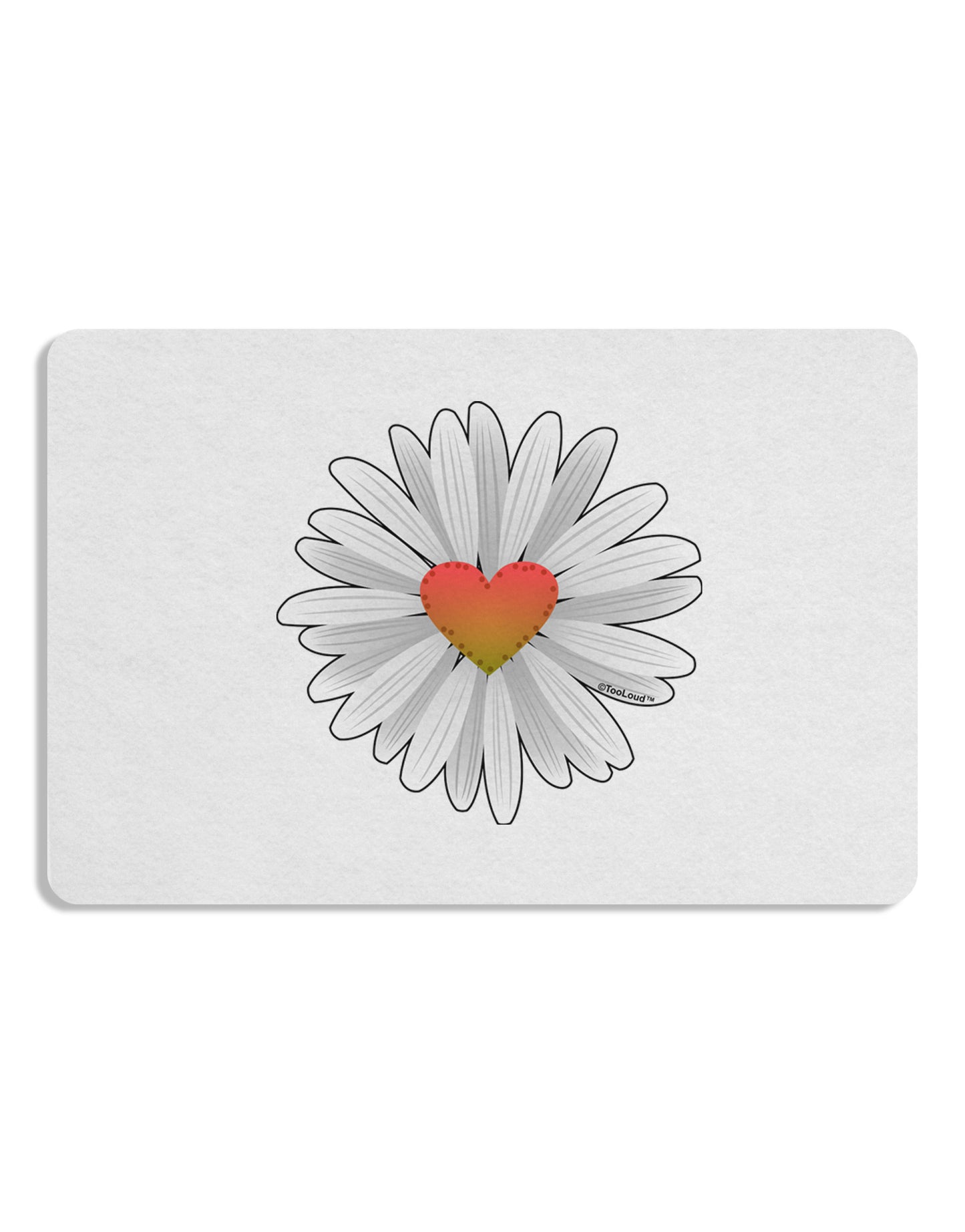 Pretty Daisy Heart Placemat Set of 4 Placemats-Placemat-TooLoud-Davson Sales