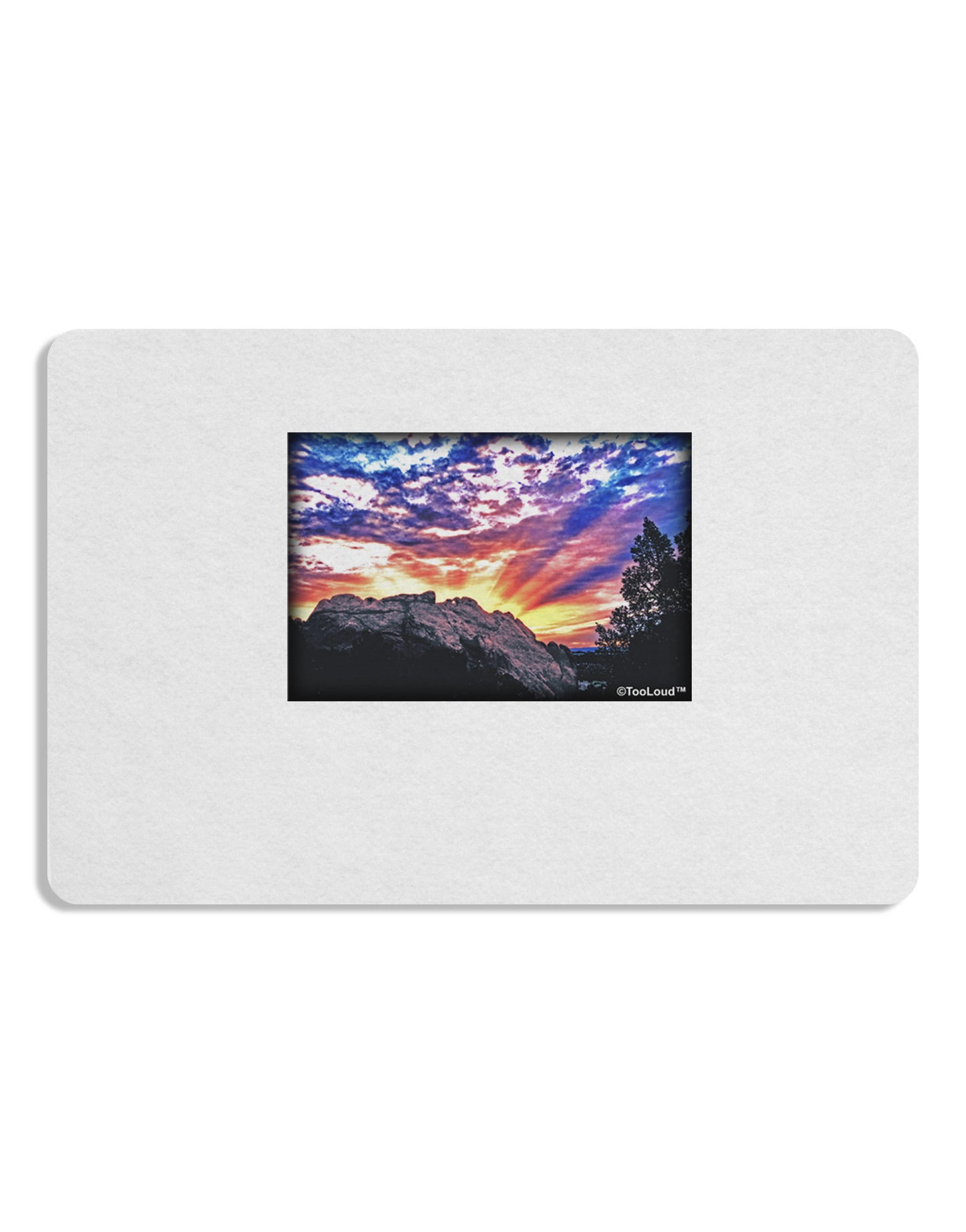 Colorado Rainbow Sunset Placemat Set of 4 Placemats-Placemat-TooLoud-White-Davson Sales