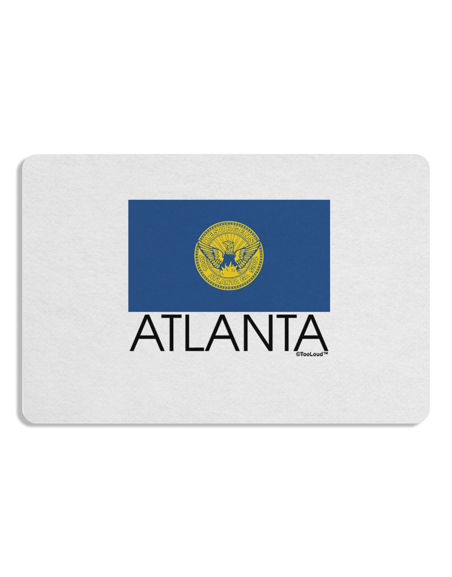 Atlanta Georgia Flag Text Placemat by TooLoud Set of 4 Placemats-Placemat-TooLoud-White-Davson Sales