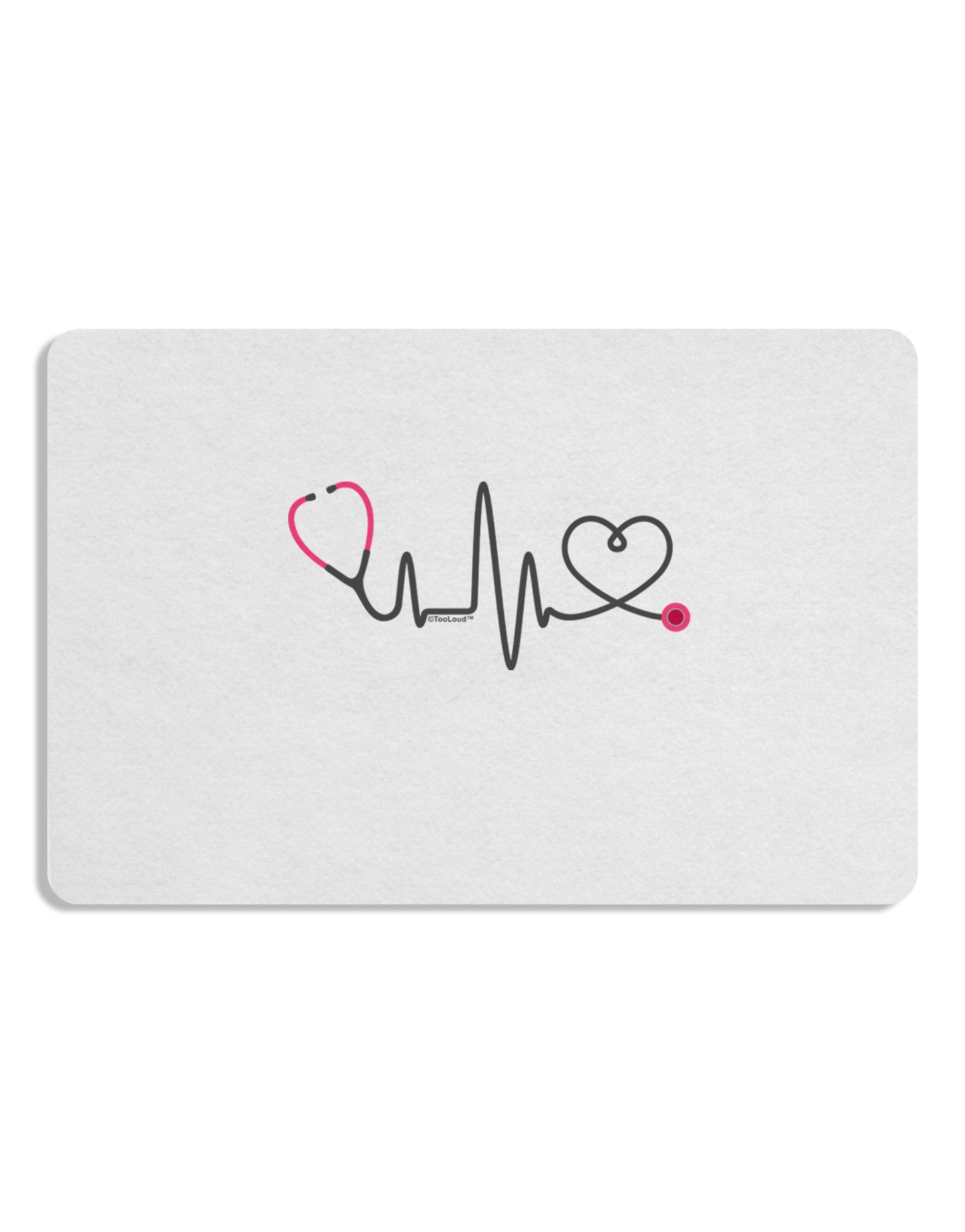 Stethoscope Heartbeat Placemat Set of 4 Placemats-Placemat-TooLoud-White-Davson Sales