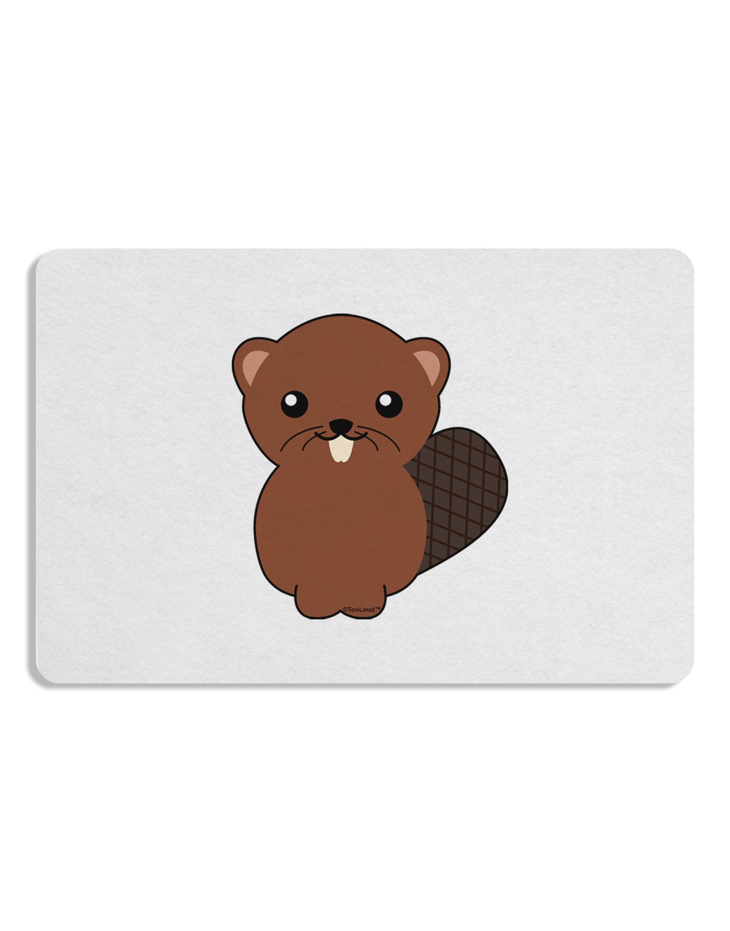 Cute Beaver Placemat Set of 4 Placemats-Placemat-TooLoud-White-Davson Sales