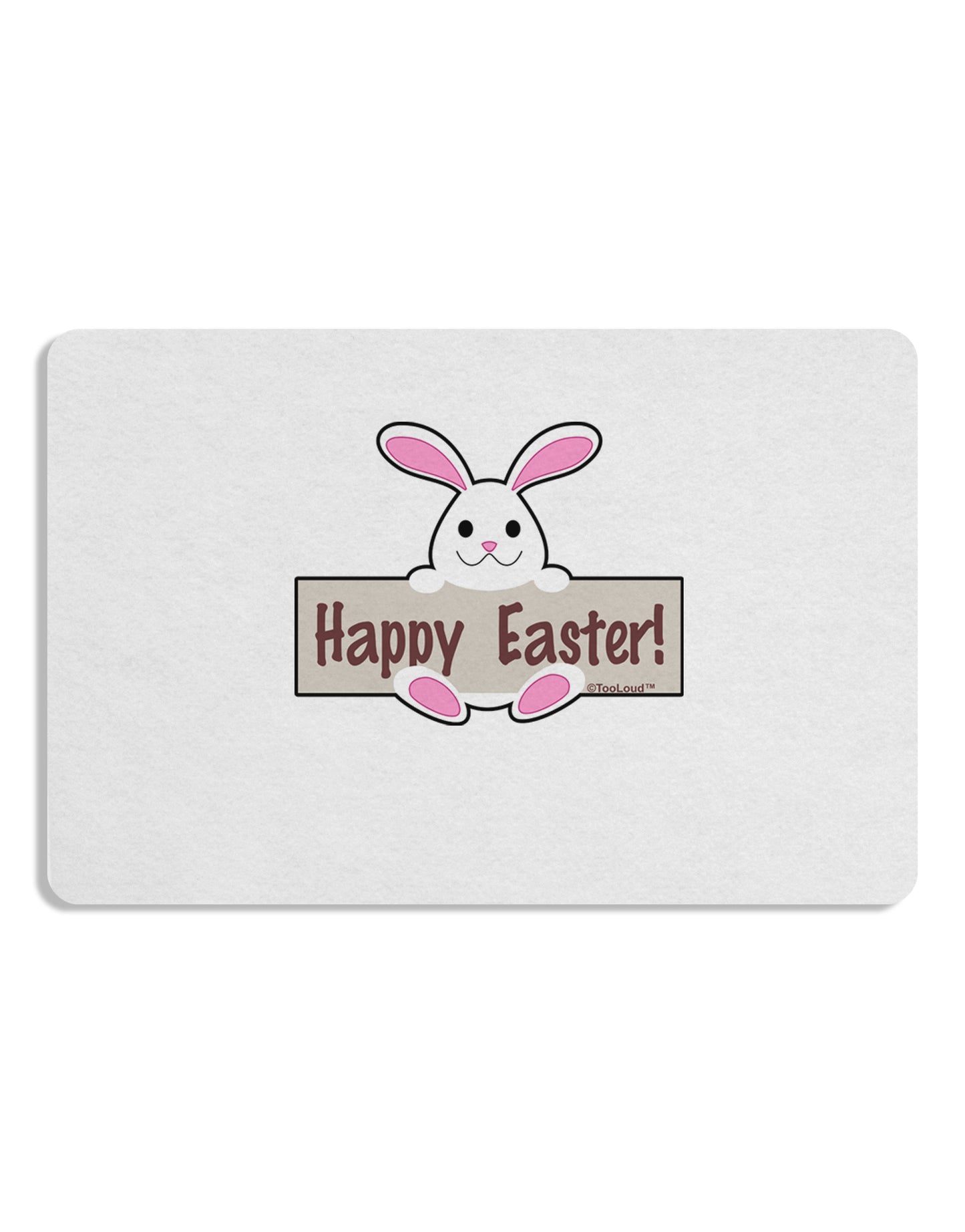 Cute Bunny - Happy Easter Placemat by TooLoud Set of 4 Placemats-Placemat-TooLoud-White-Davson Sales