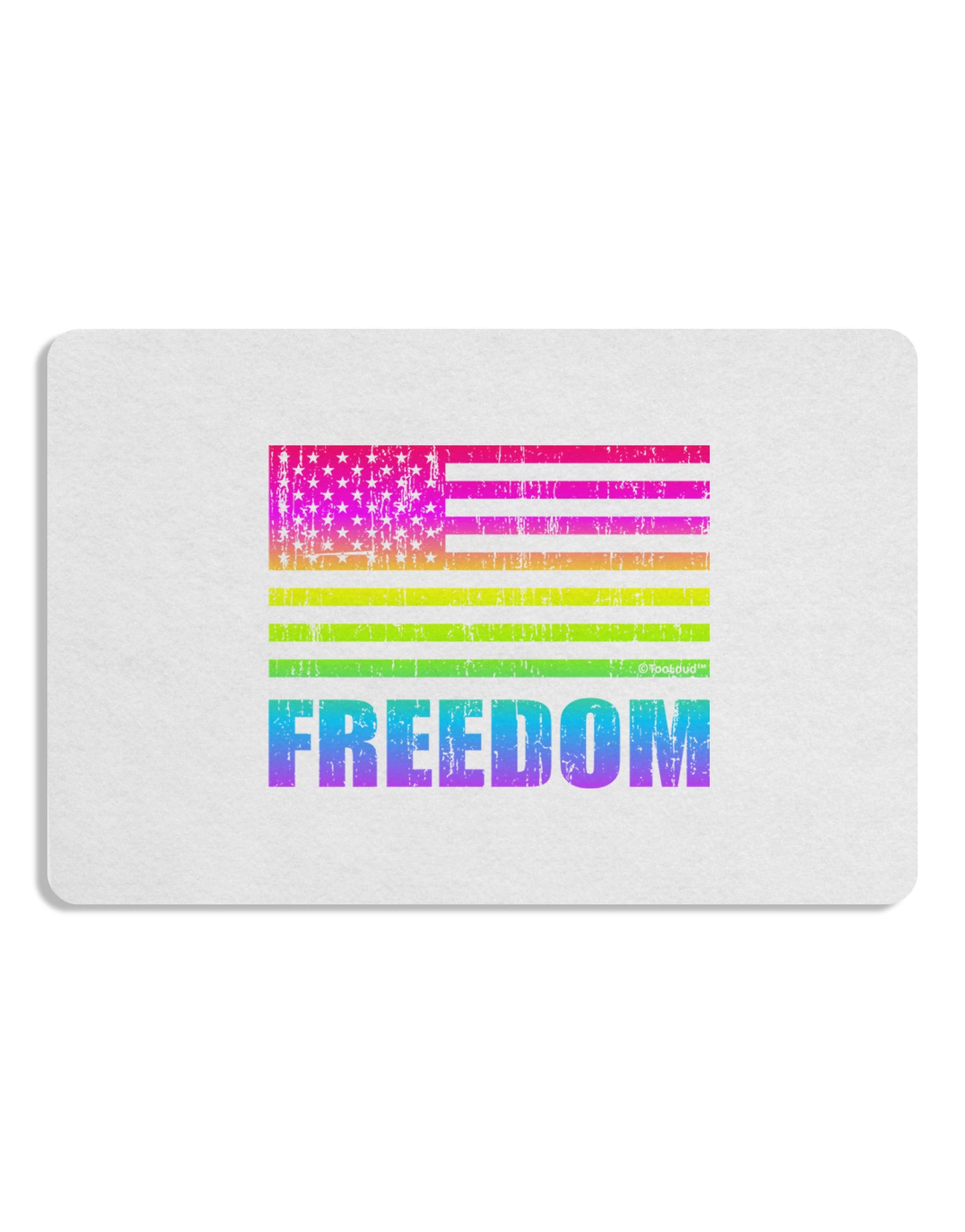 American Pride - Rainbow Flag - Freedom Placemat Set of 4 Placemats-Placemat-TooLoud-White-Davson Sales