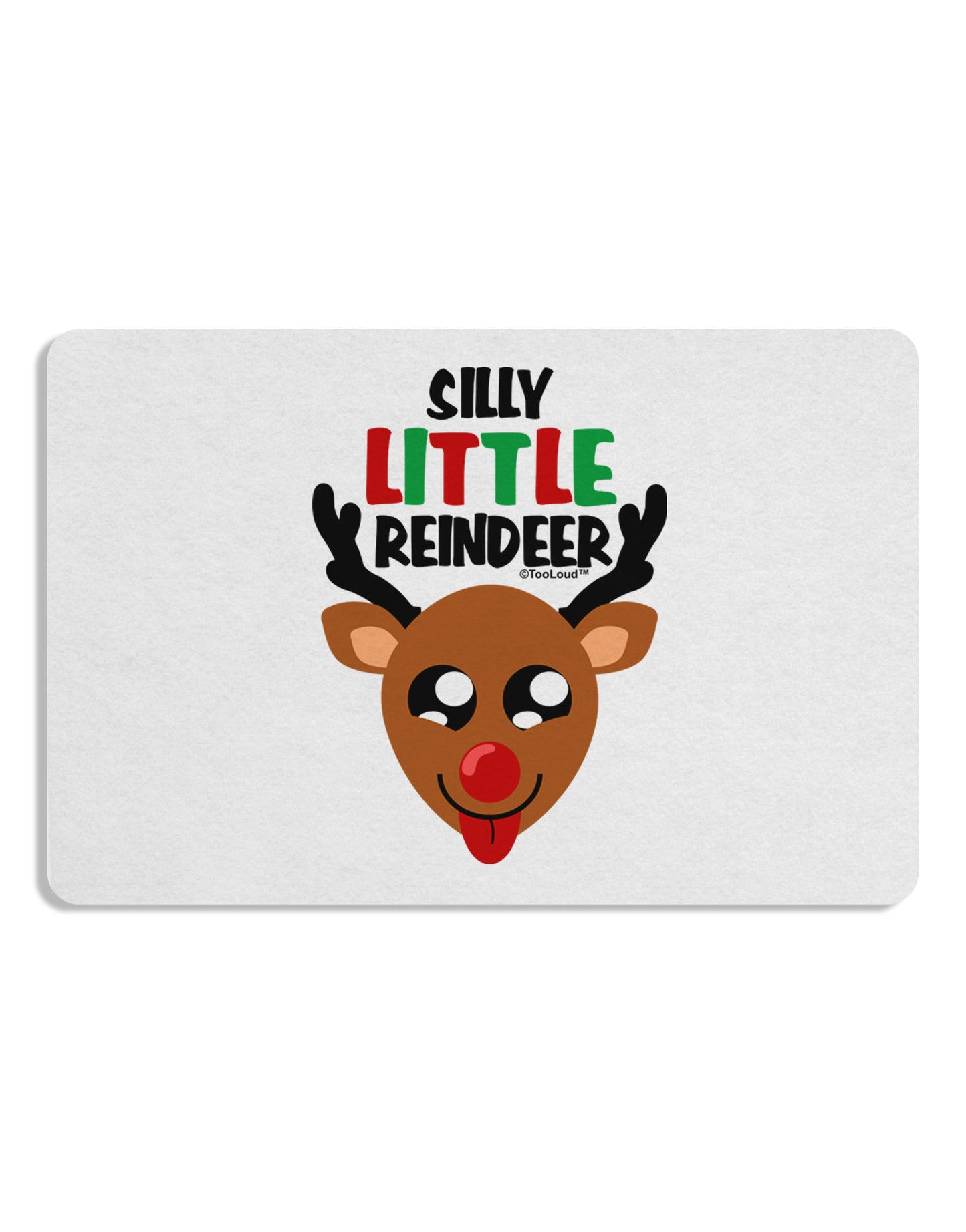 Silly Little Reindeer Matching Deer Placemat Set of 4 Placemats-Placemat-TooLoud-White-Davson Sales
