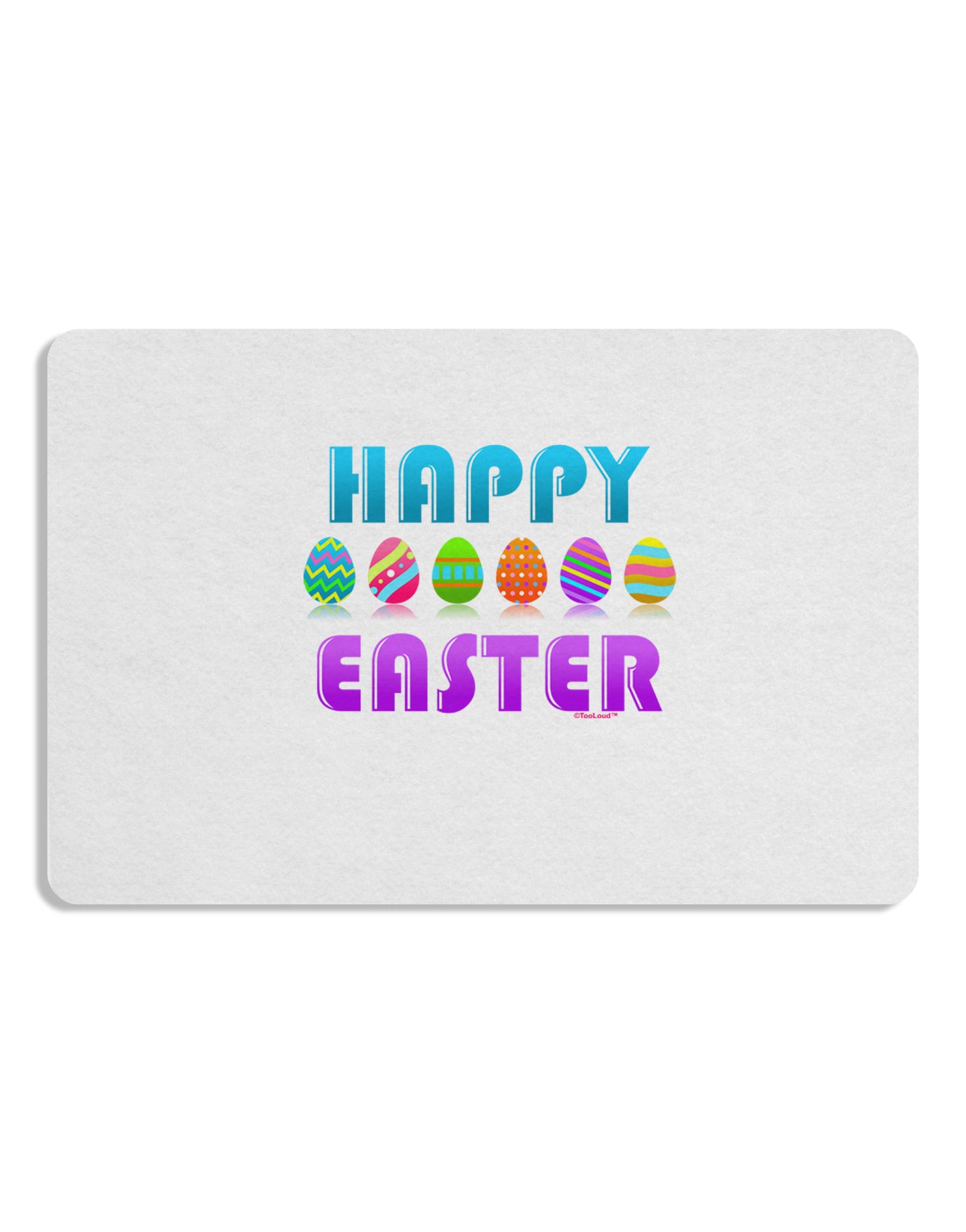 Happy Easter Decorated Eggs Placemat Set of 4 Placemats-Placemat-TooLoud-White-Davson Sales