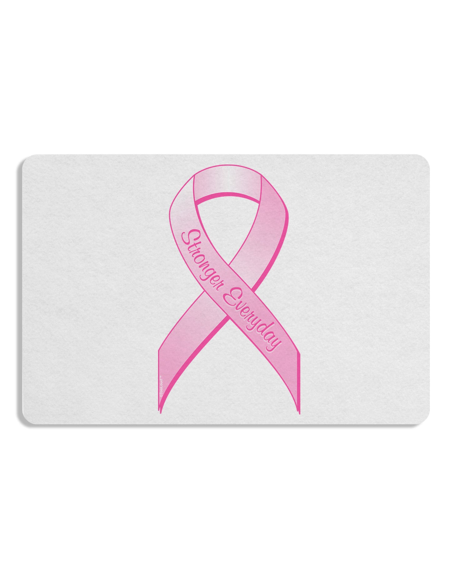 Pink Breast Cancer Awareness Ribbon - Stronger Everyday 12 x 18 Placemat Set of 4 Placemats-Placemat-TooLoud-White-Davson Sales