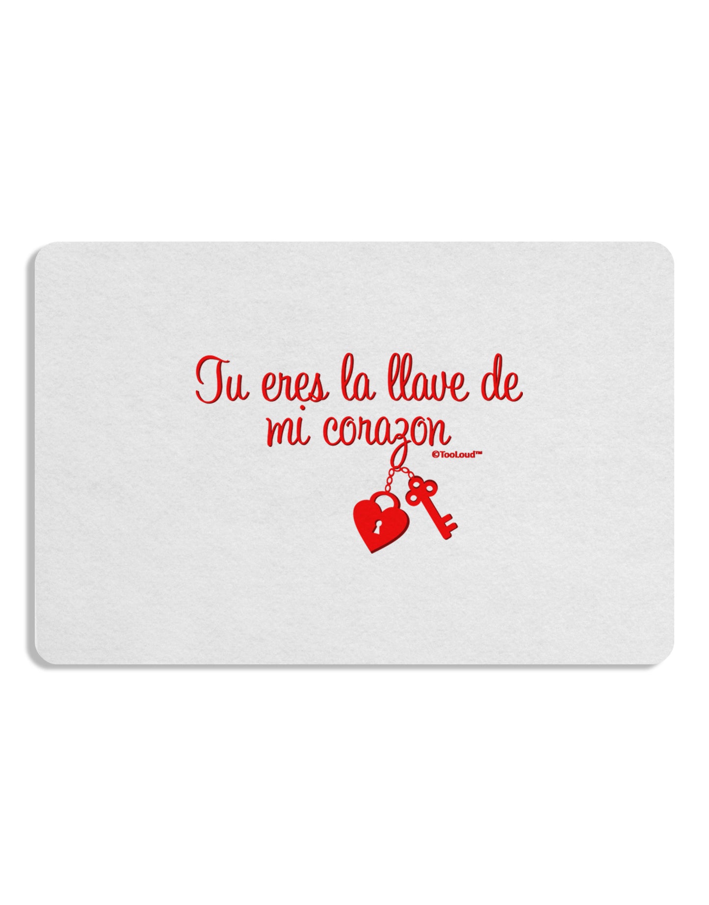 Tu Eres La Llave De Mi Corazon Placemat by TooLoud Set of 4 Placemats-Placemat-TooLoud-White-Davson Sales