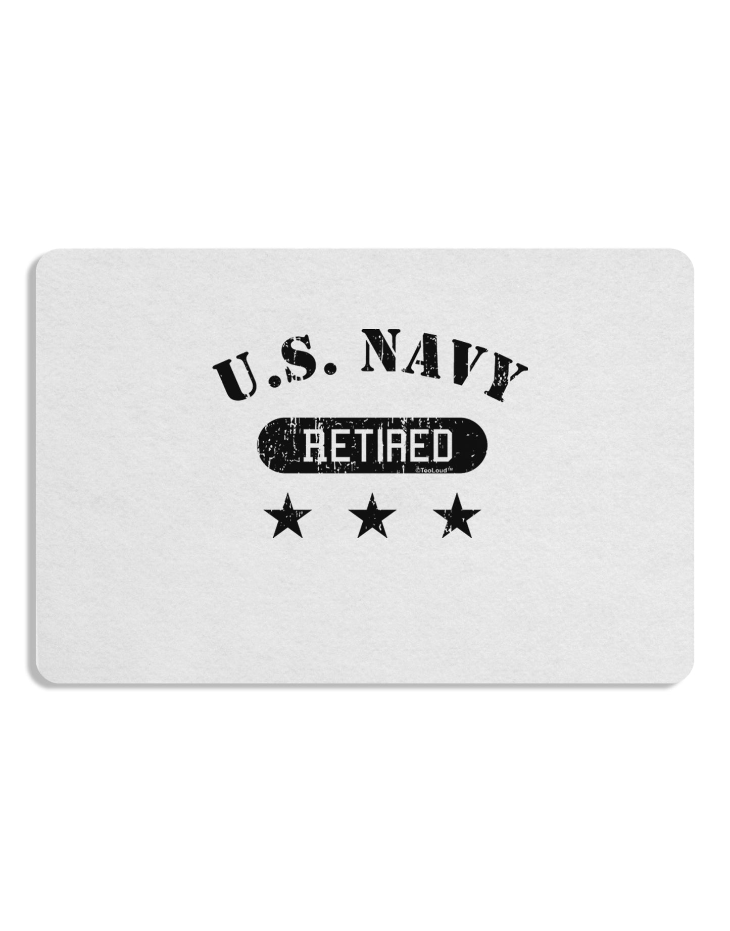 Retired Navy Placemat by TooLoud Set of 4 Placemats-Placemat-TooLoud-White-Davson Sales