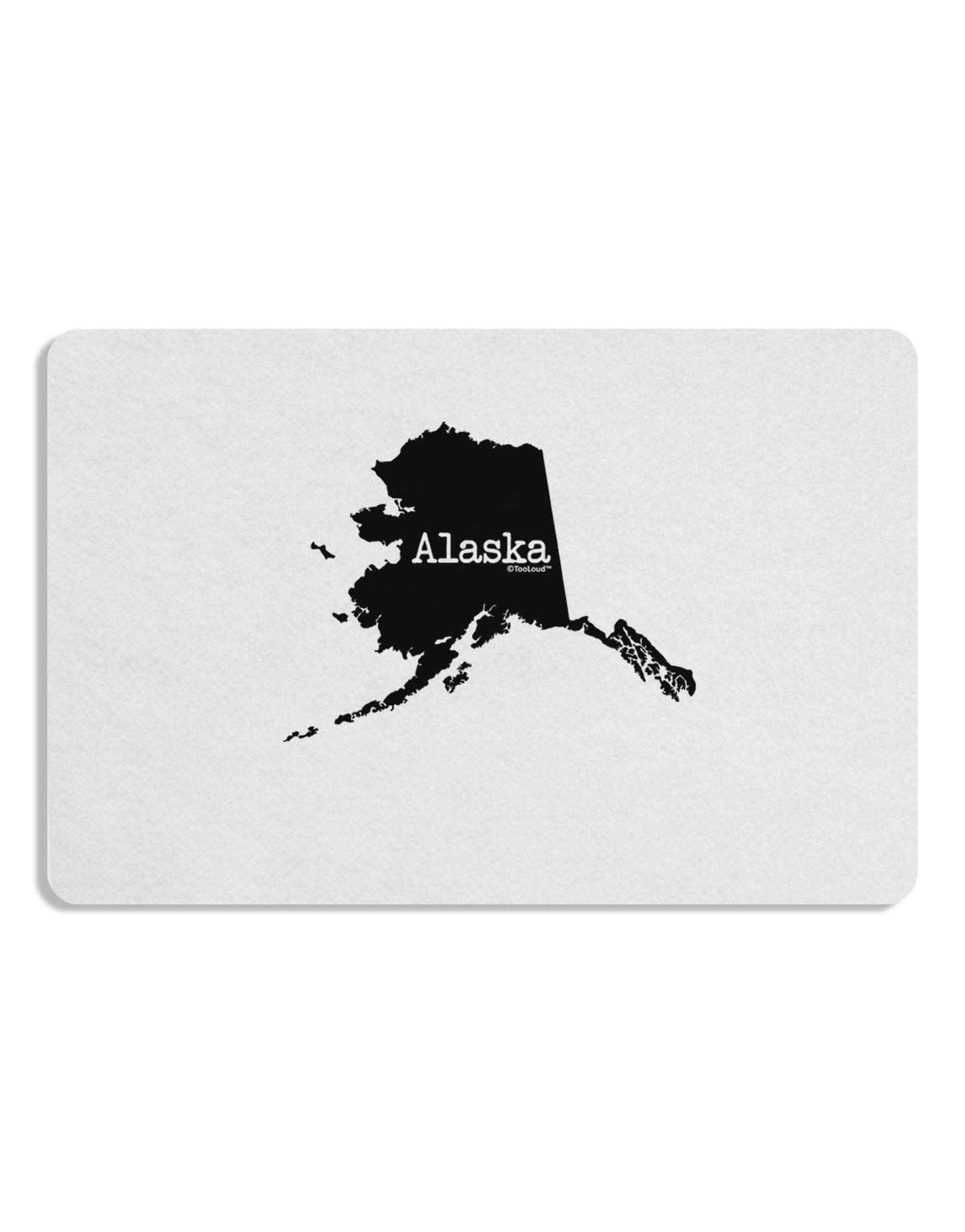 Alaska - United States Shape Placemat Set of 4 Placemats-Placemat-TooLoud-White-Davson Sales