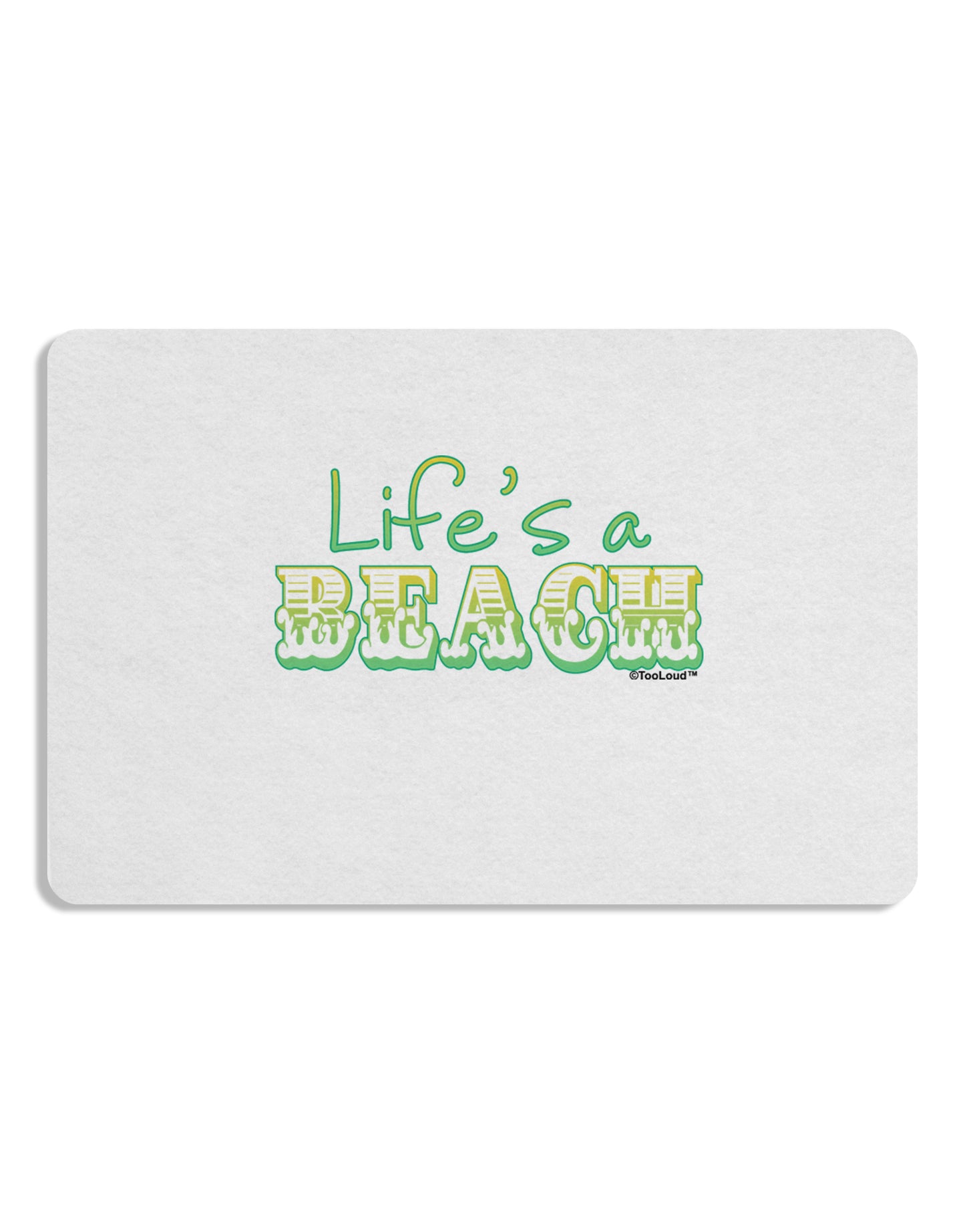 Lifes a Beach Color Placemat by TooLoud Set of 4 Placemats-Placemat-TooLoud-White-Davson Sales