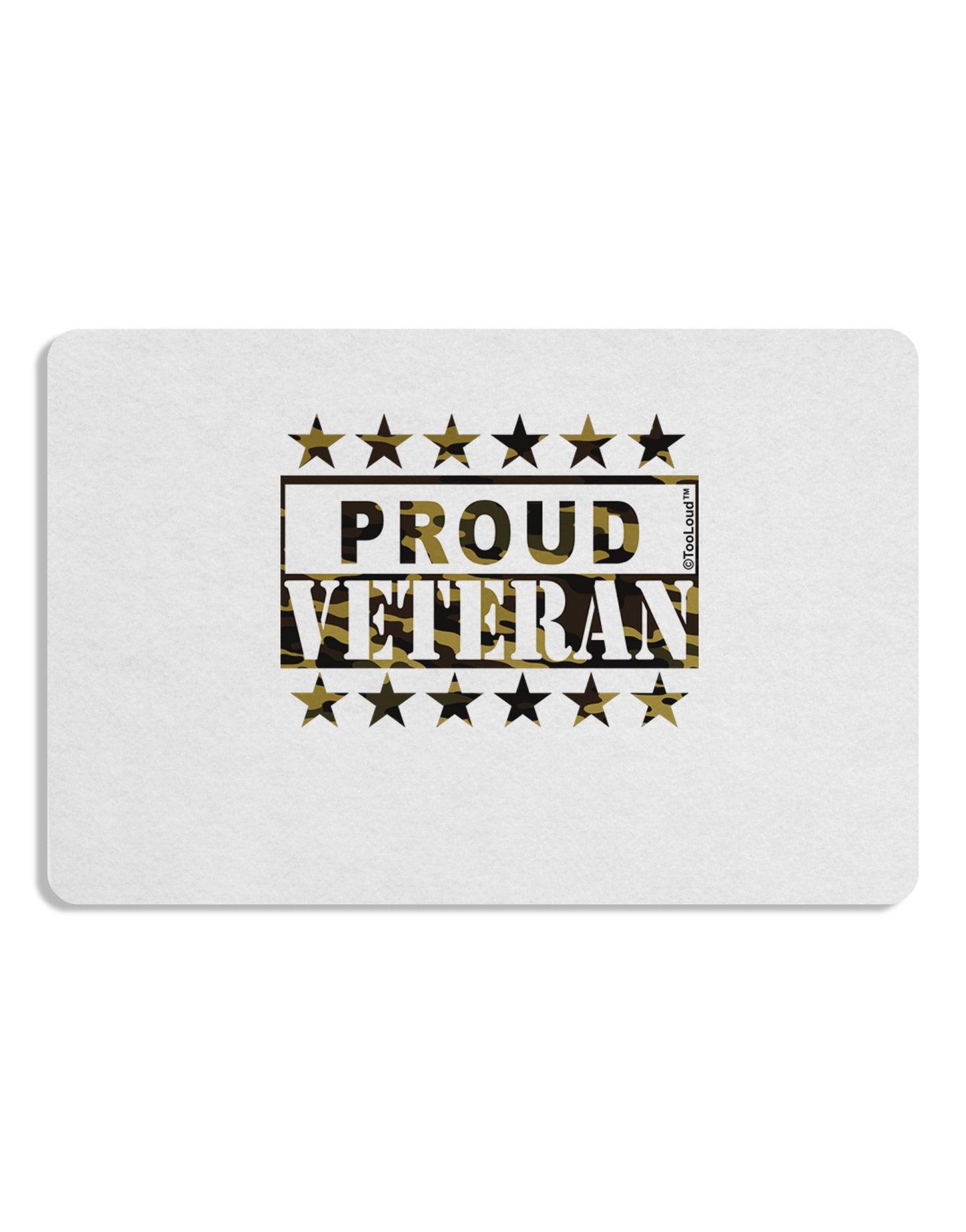 Proud Veteran Camo Placemat Set of 4 Placemats-Placemat-TooLoud-White-Davson Sales